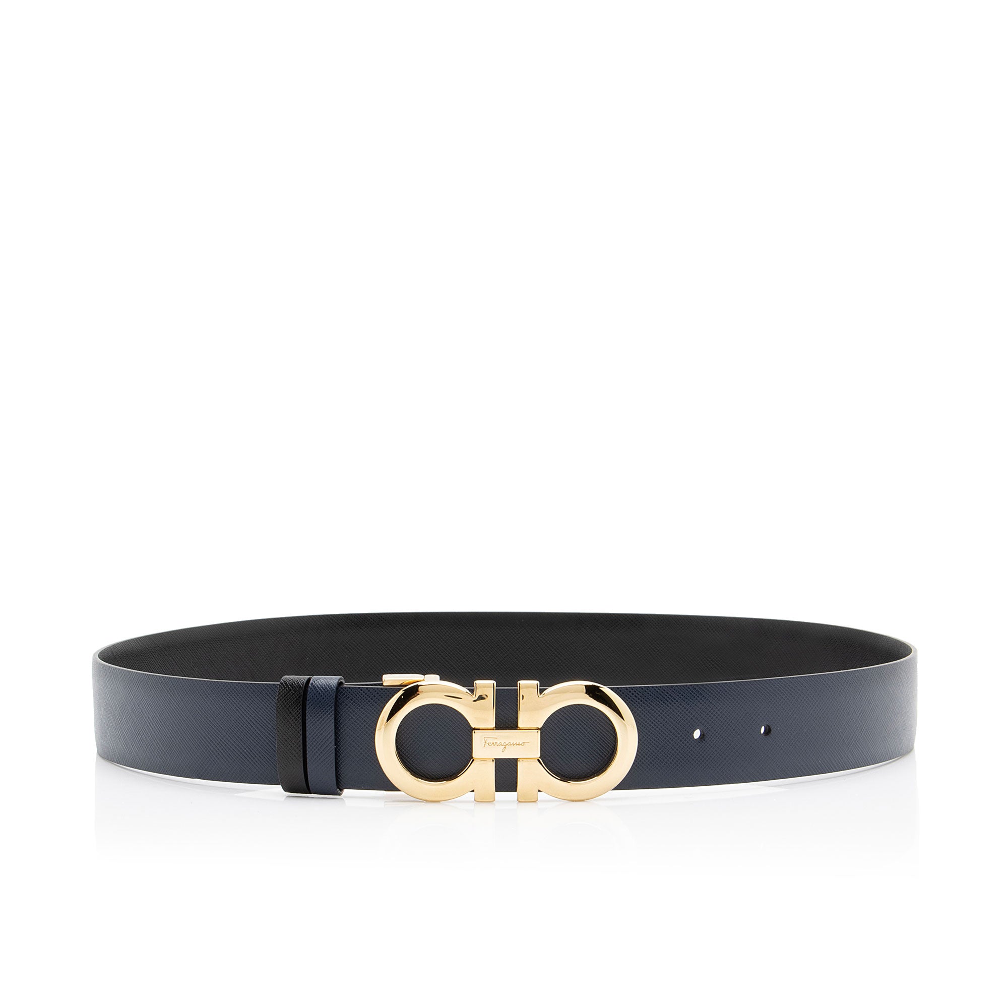 Ferragamo Leather Reversible Gancini Belt - Size 34 / 85