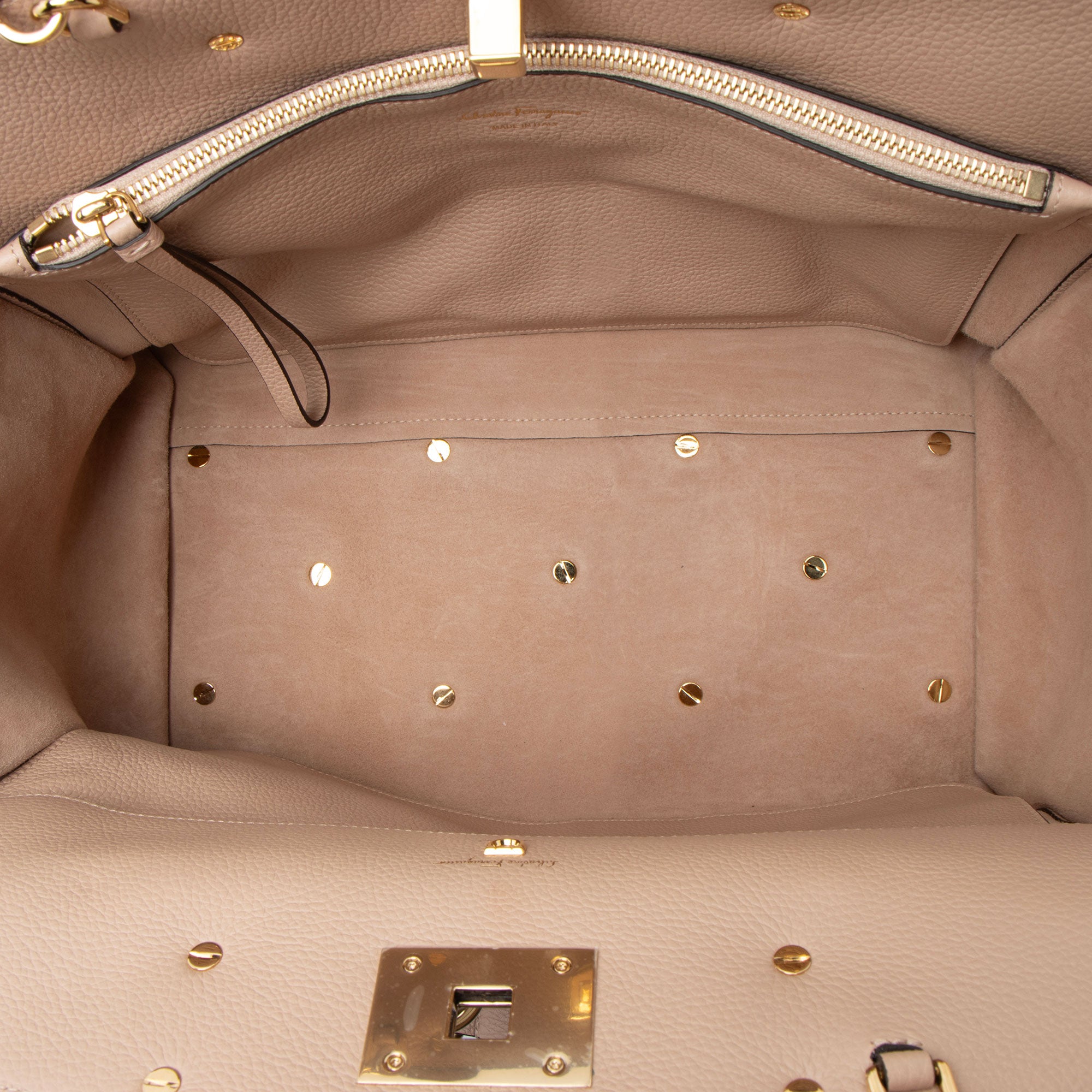 Ferragamo Leather Studio Large Satchel