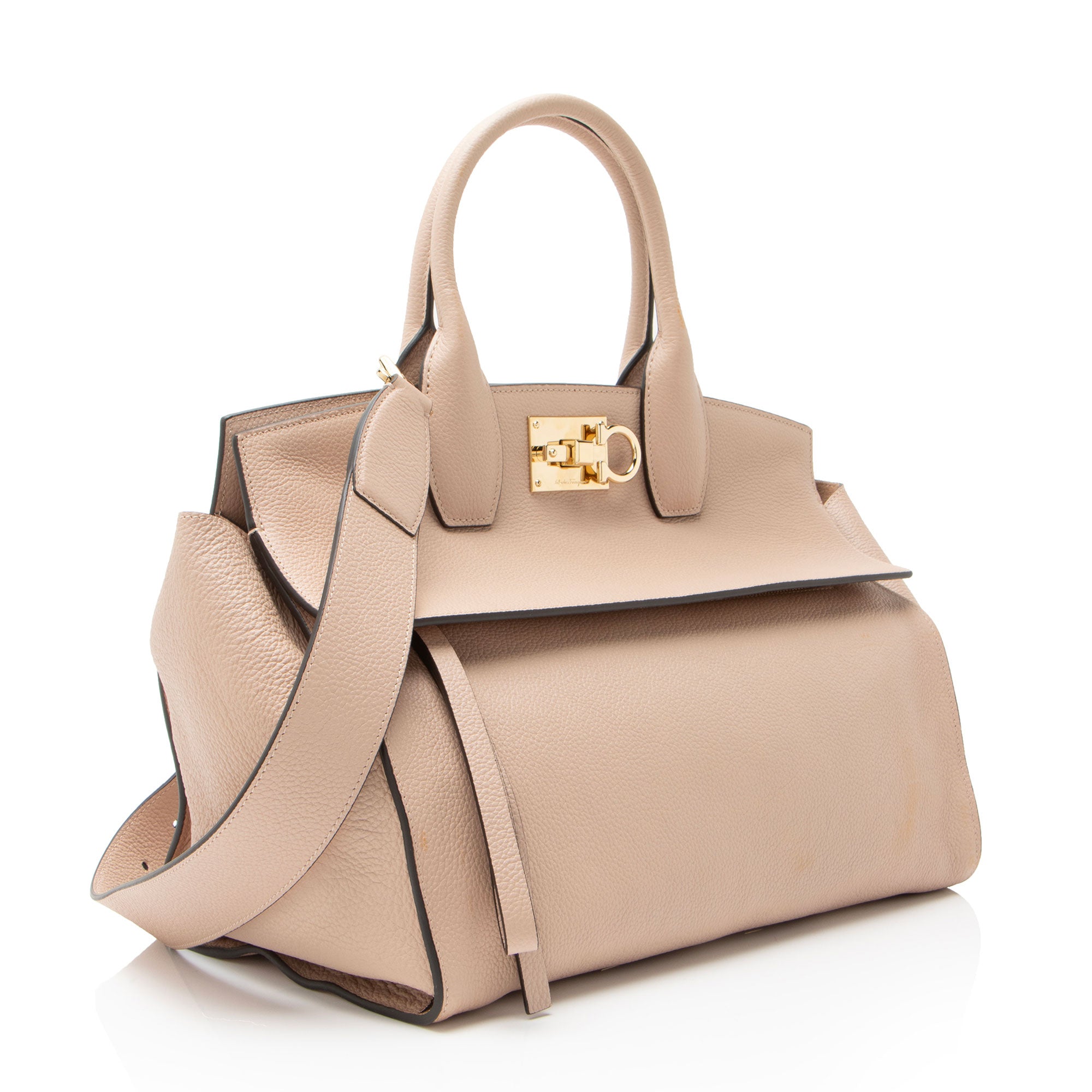 Ferragamo Leather Studio Large Satchel