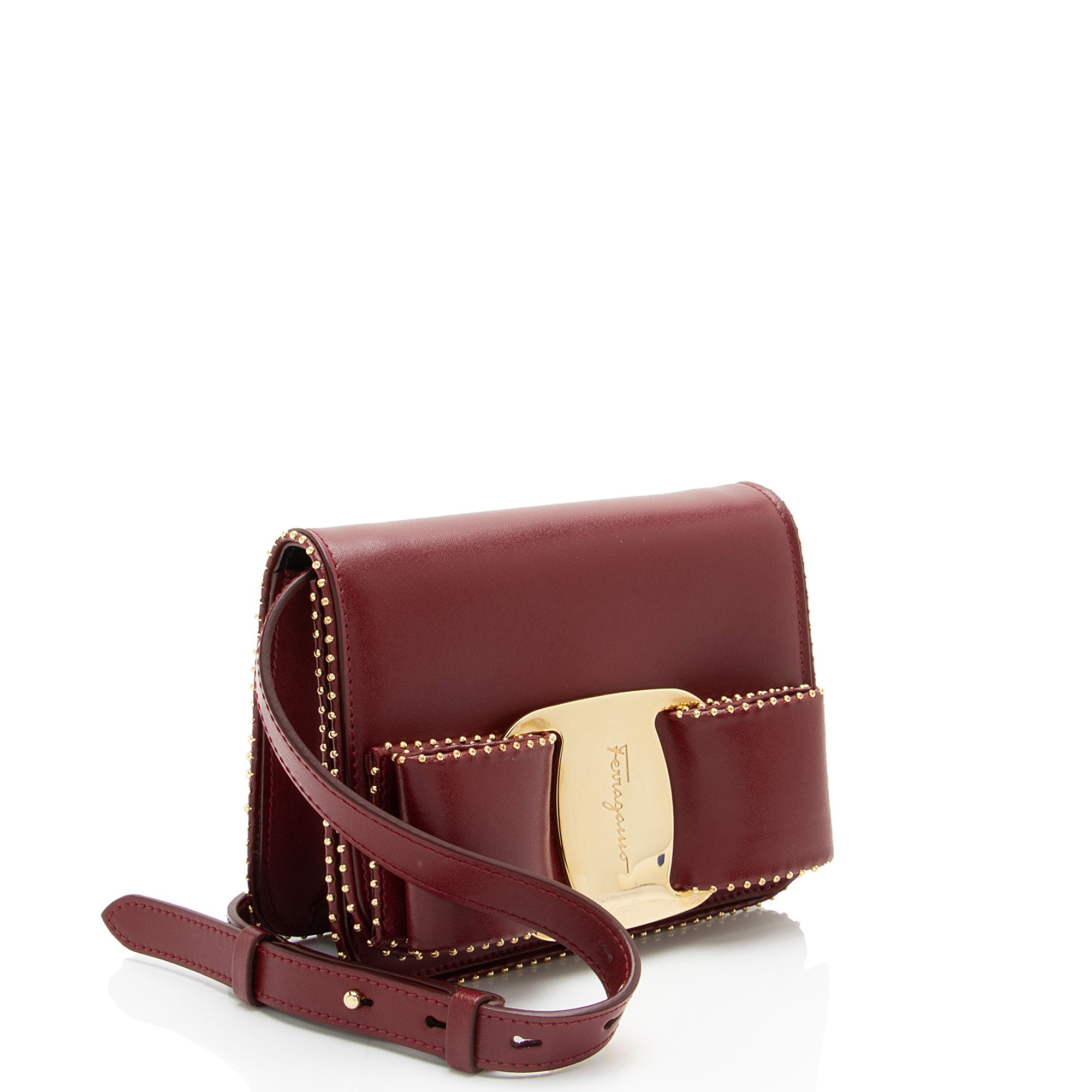 Ferragamo Leather Vara Mini Crossbody