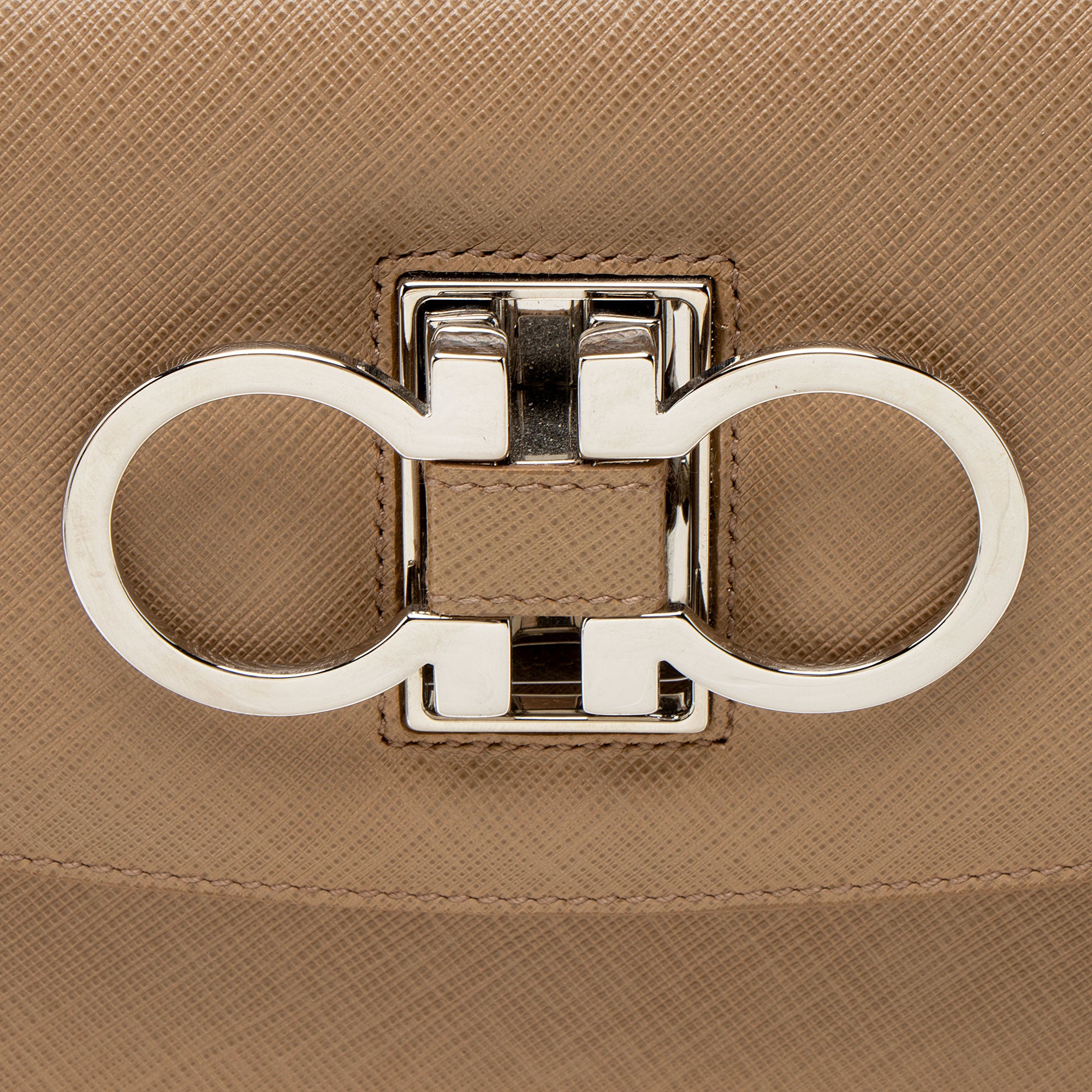 Ferragamo Vintage Calfskin Double Gancini Top Handle