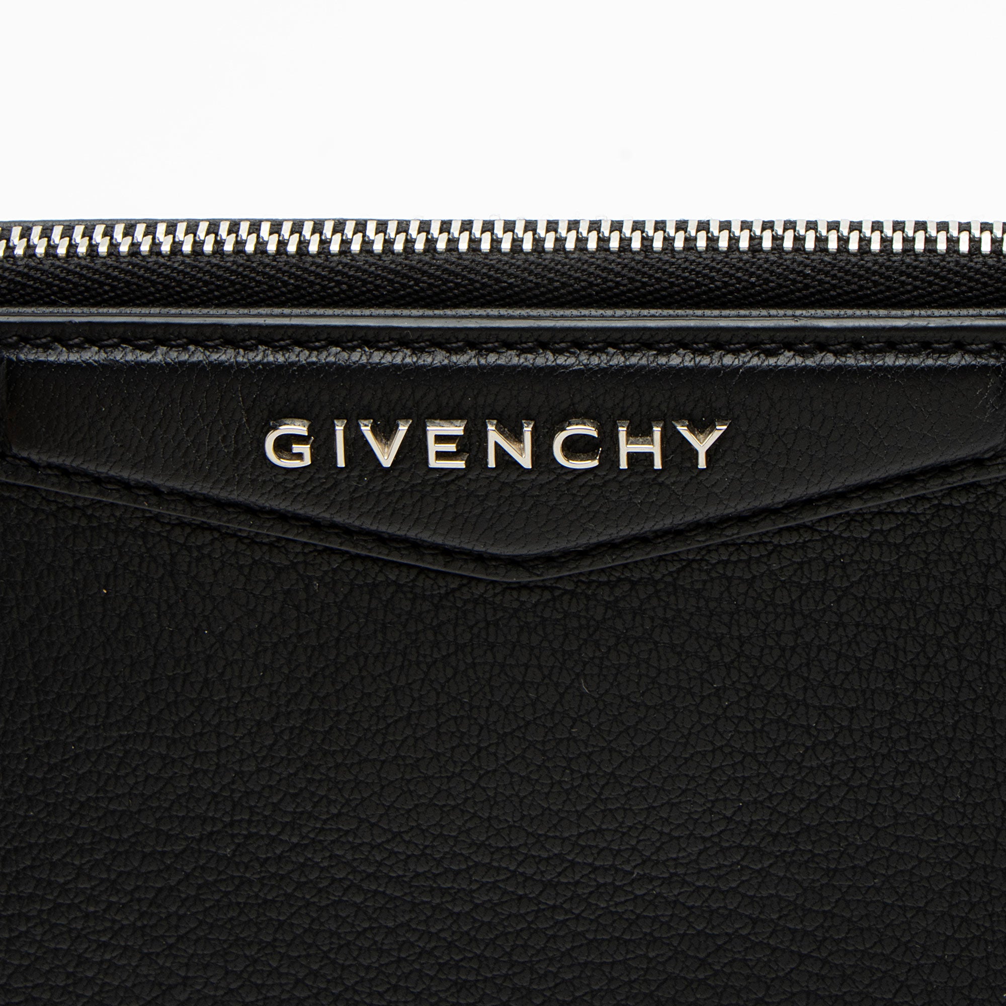 Givenchy Brogue Leather Antigona Zip Pouch