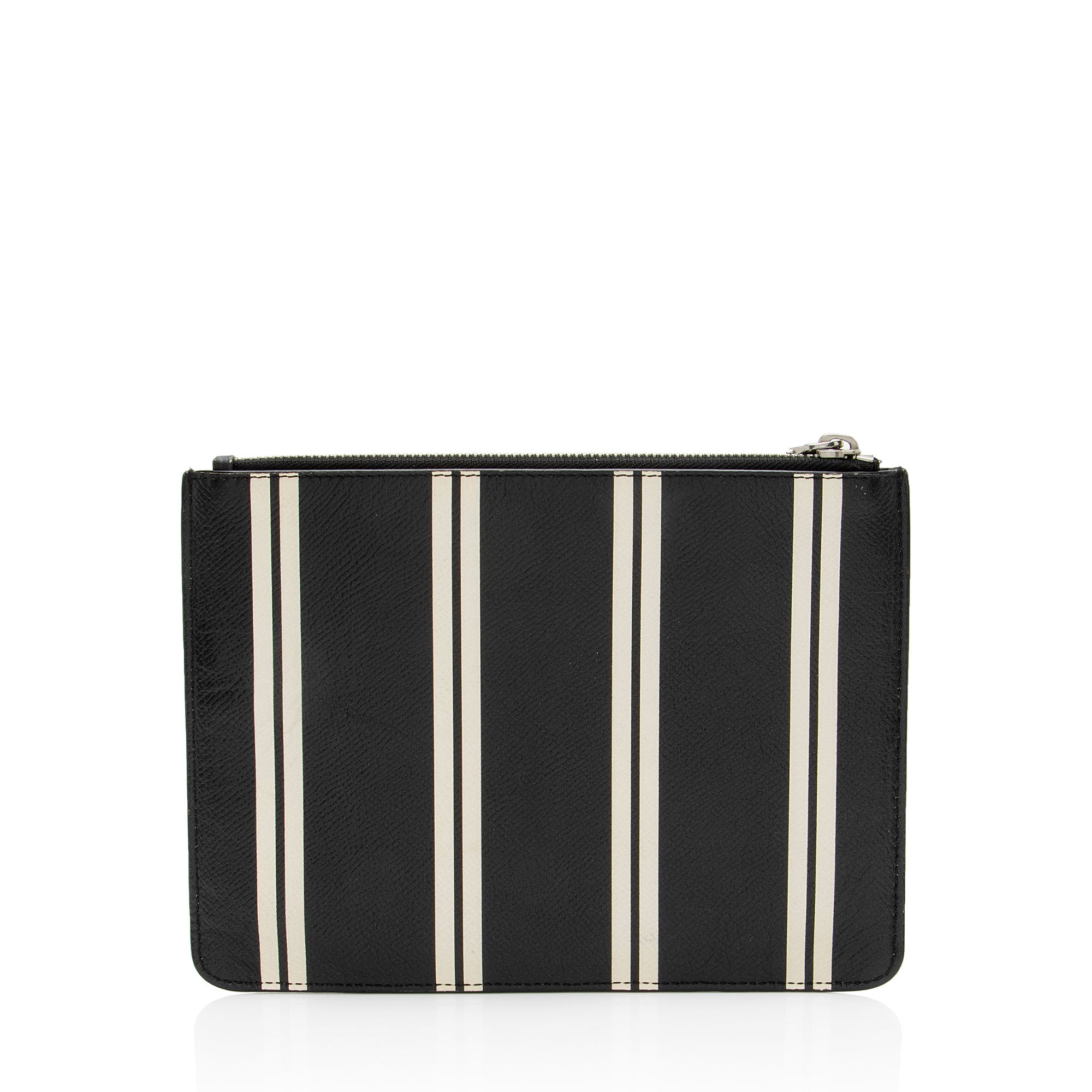 Givenchy Calfskin Striped Zip Pouch