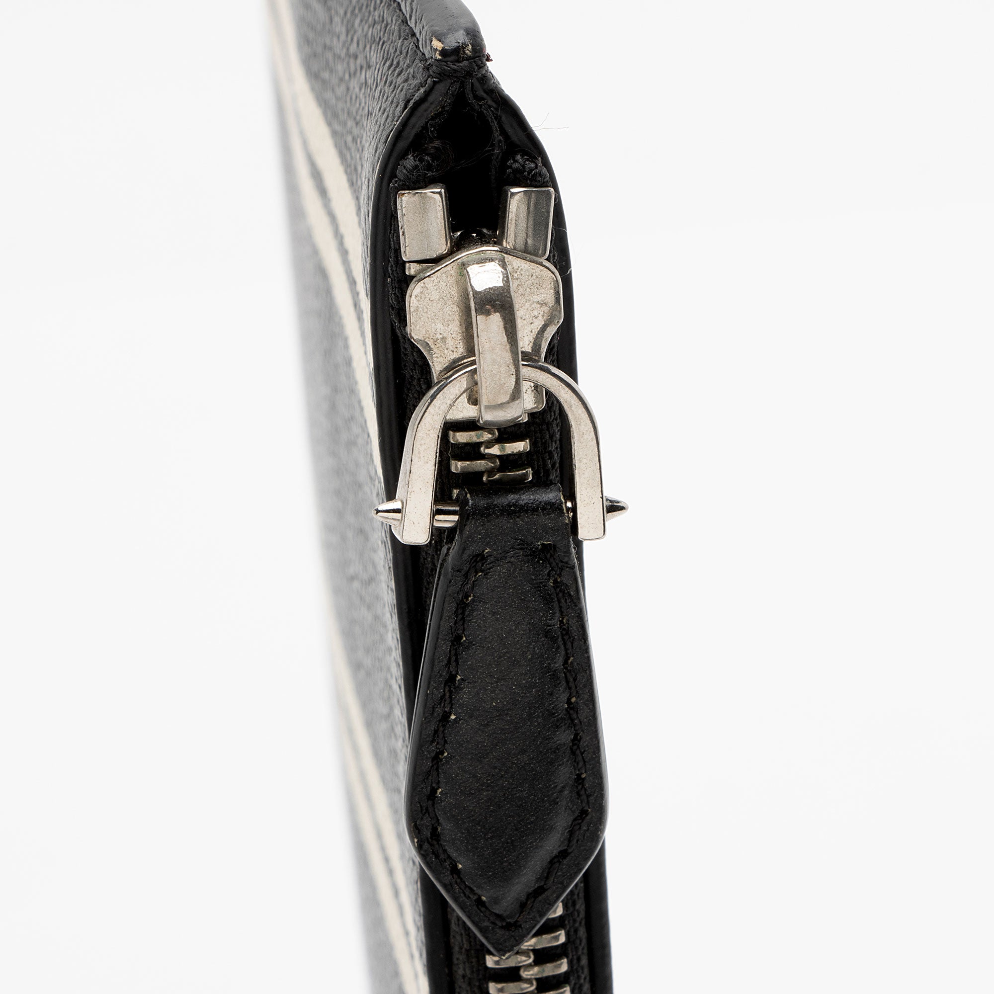 Givenchy Calfskin Striped Zip Pouch