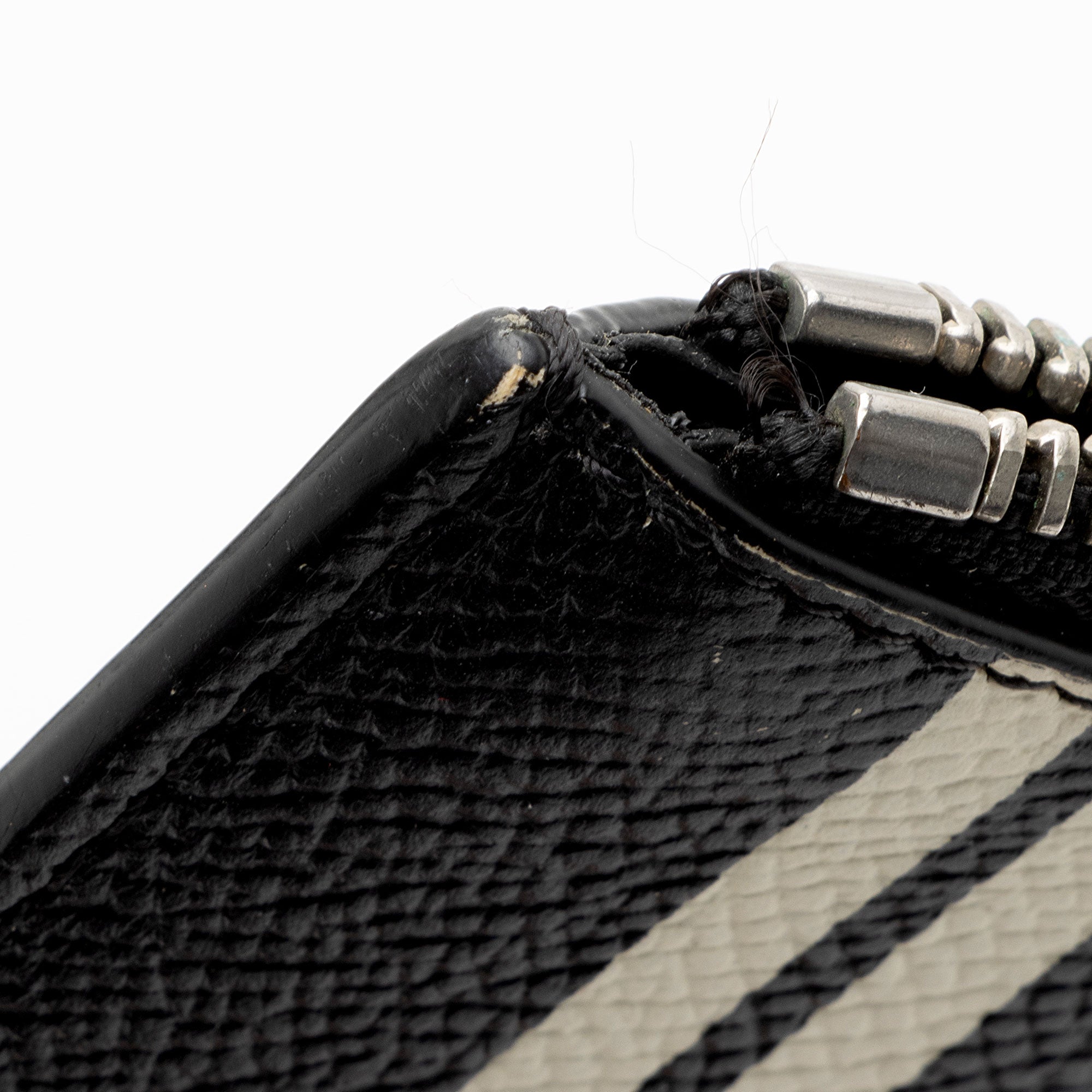 Givenchy Calfskin Striped Zip Pouch