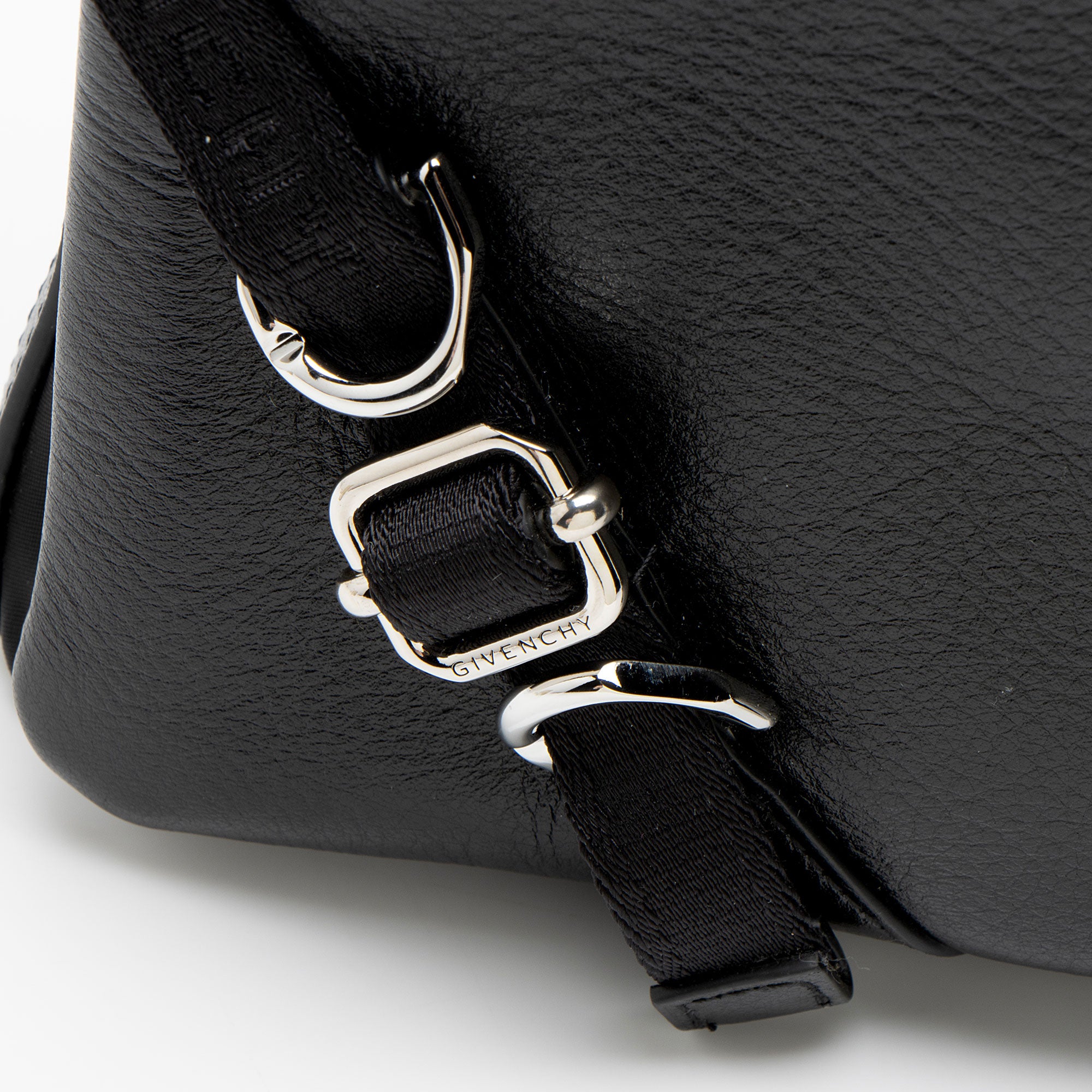 Givenchy Grained Leather Nylon Voyou Skinny Crossbody