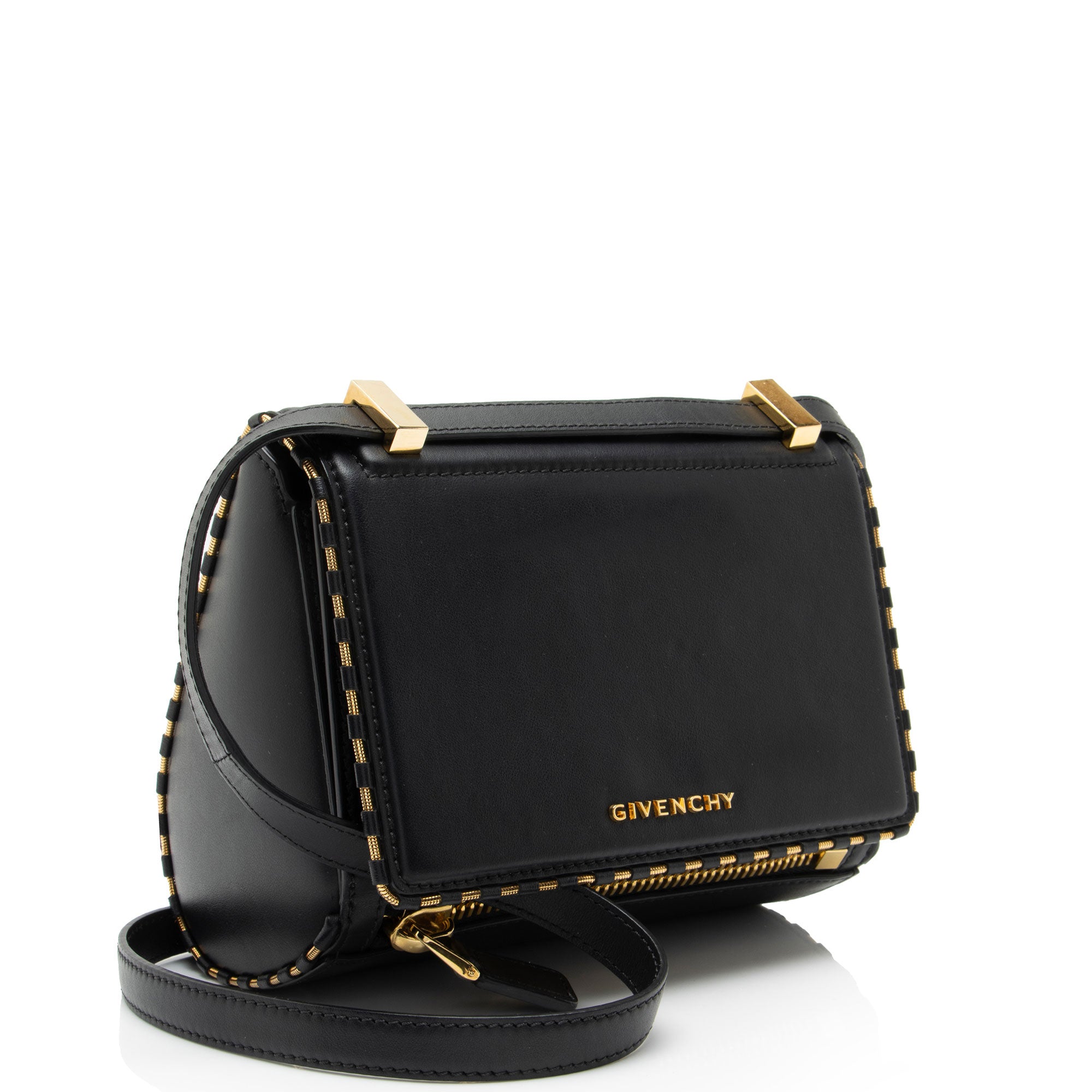 Givenchy Leather Chain Trim Pandora Box Mini Crossbody
