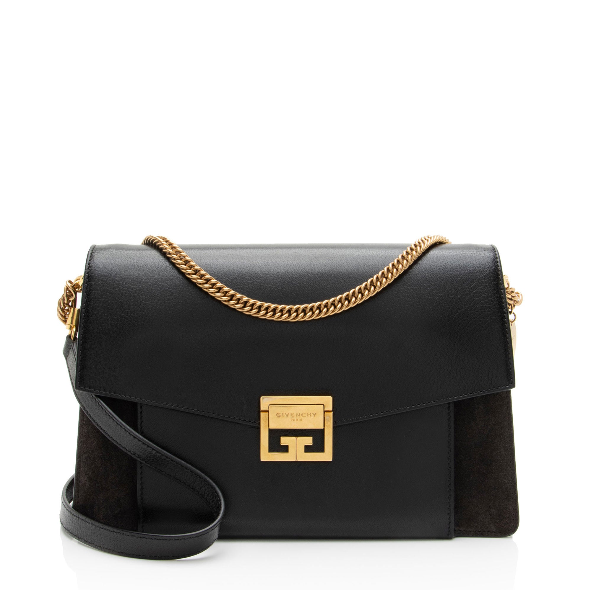 Givenchy Leather Suede GV3 Medium Shoulder Bag