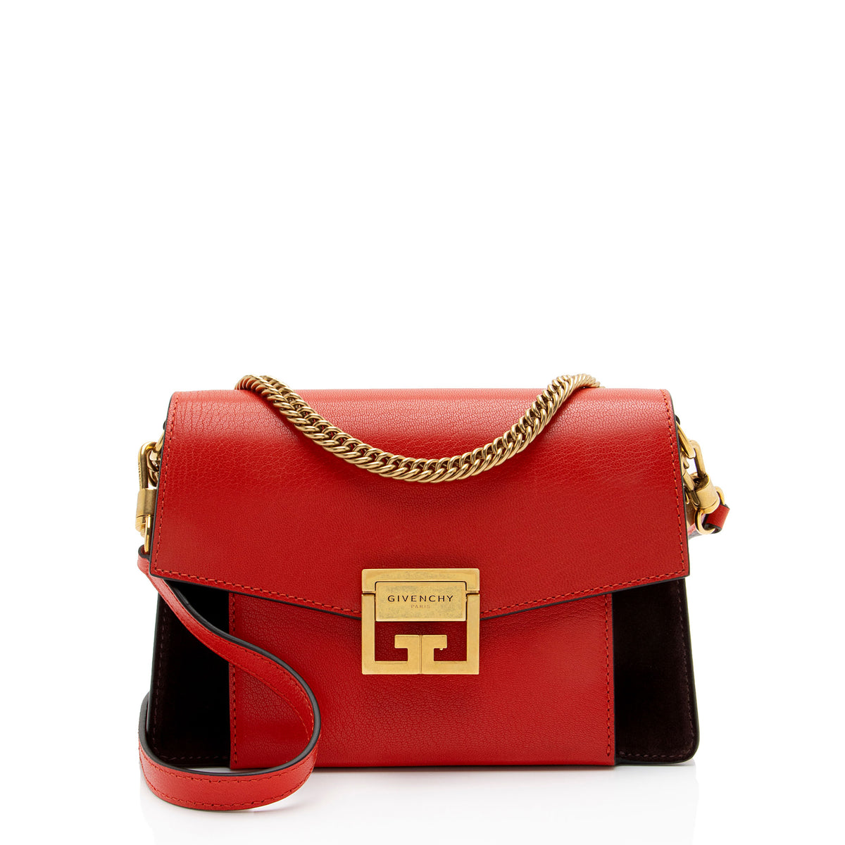 Givenchy Leather Suede GV3 Small Shoulder Bag