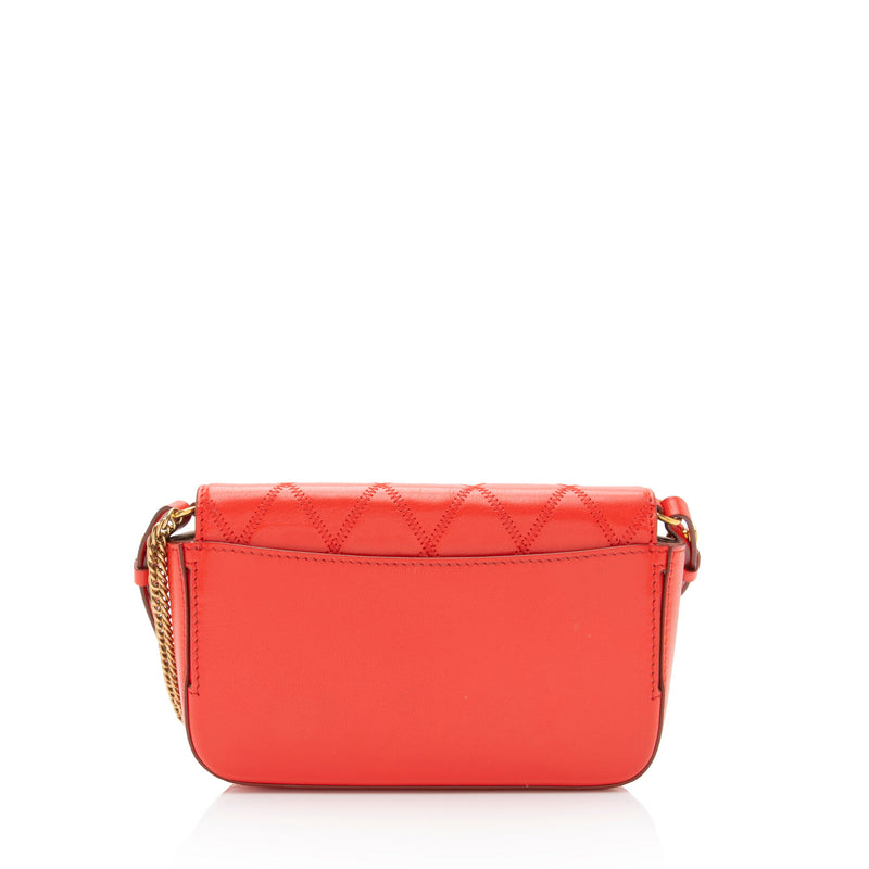Givenchy Quilted Goatskin GV3 Pocket Mini Convertible Pouch (SHF-c5S4al)
