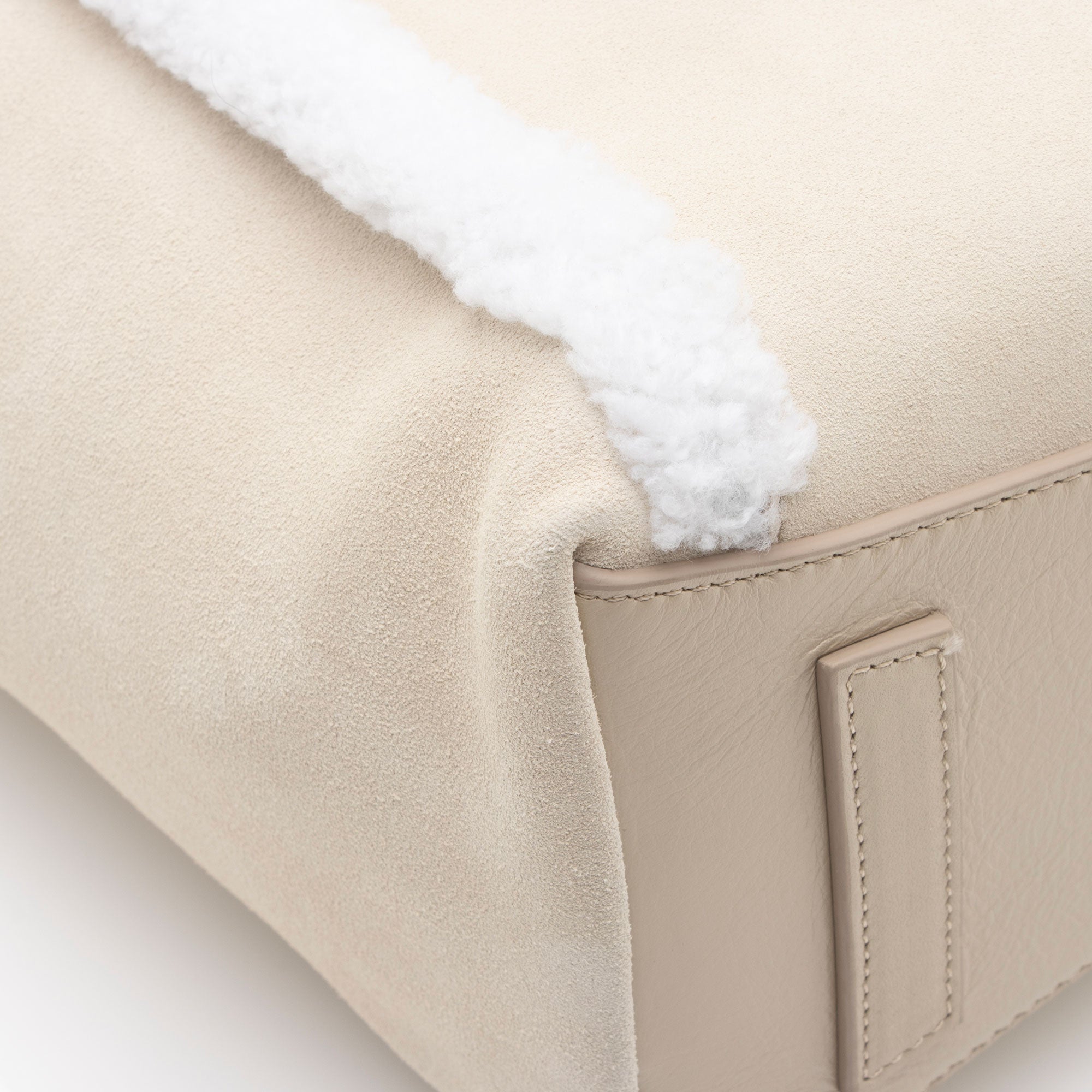 Givenchy Suede Shearling Antigona Small Satchel (SHF-JX84jh)