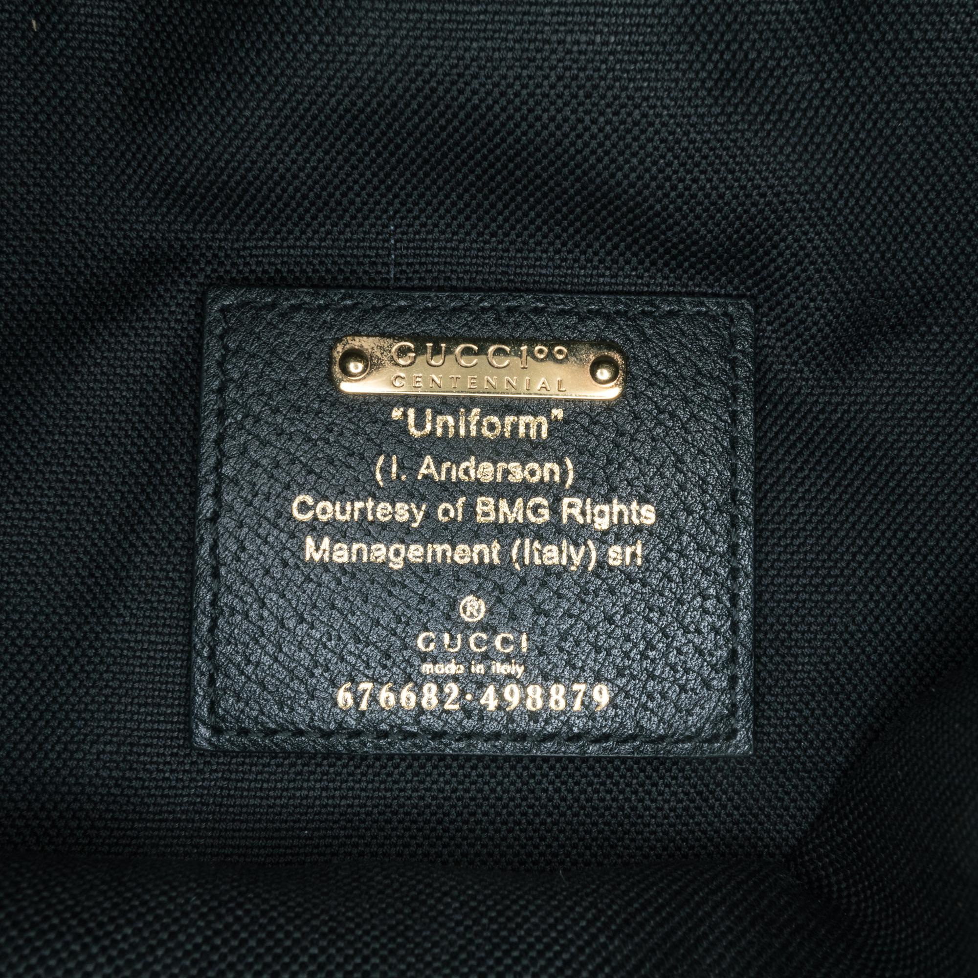 Gucci 100th Anniversary Leather Uniform Bucket Bag