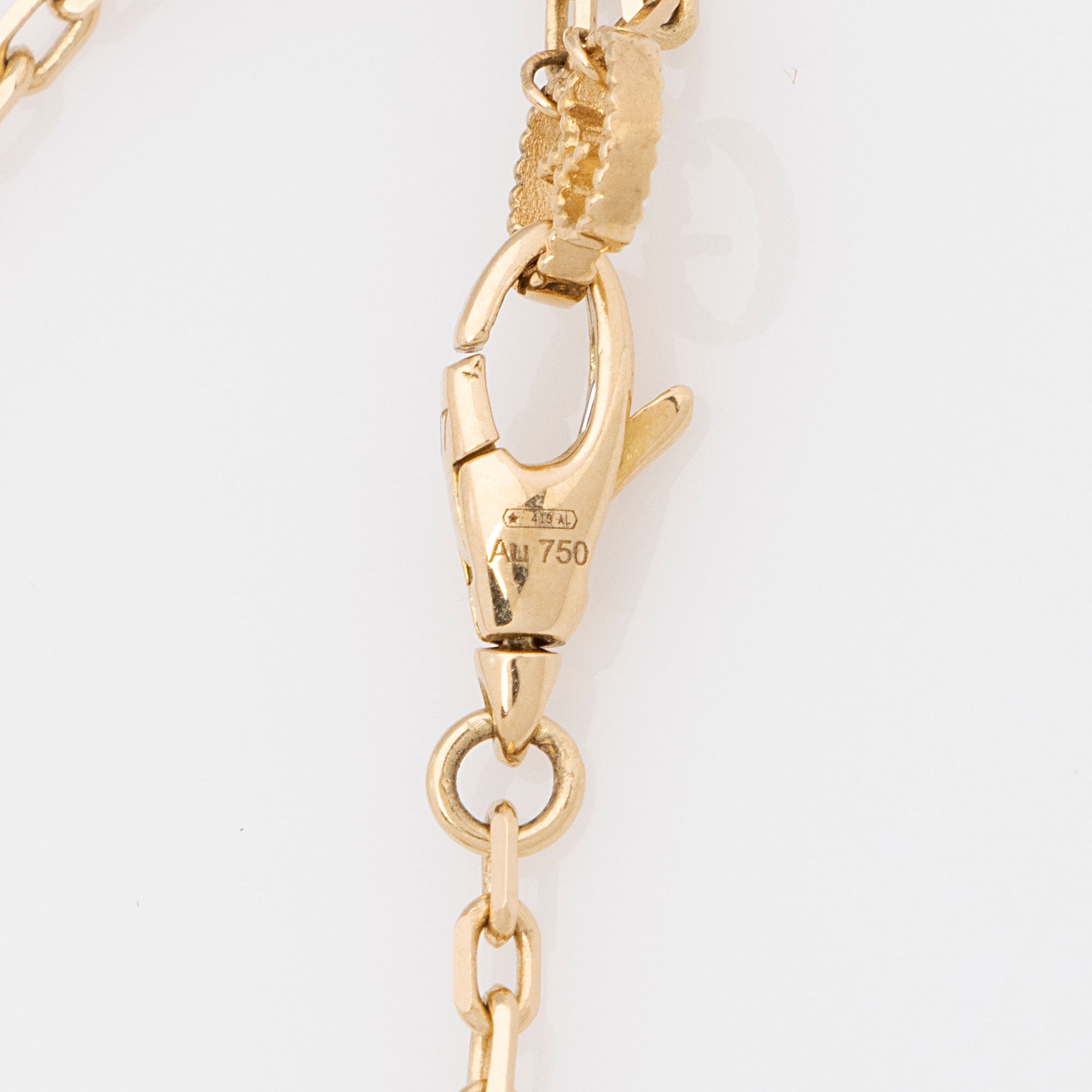 Gucci 18k Gold Diamond Onyx Le Marche Des Merveilles Feline Bracelet