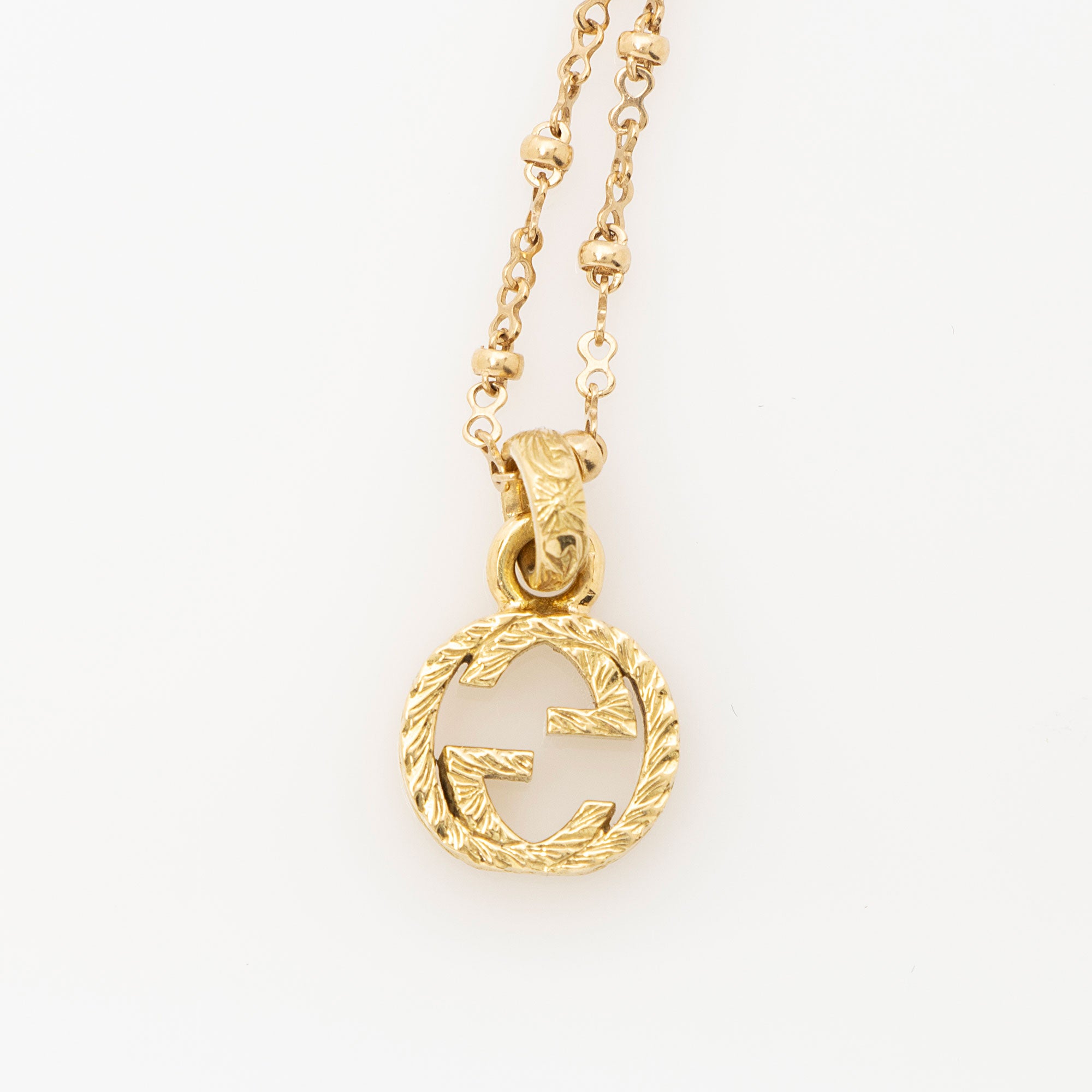 Gucci 18k Gold Interlocking G Necklace