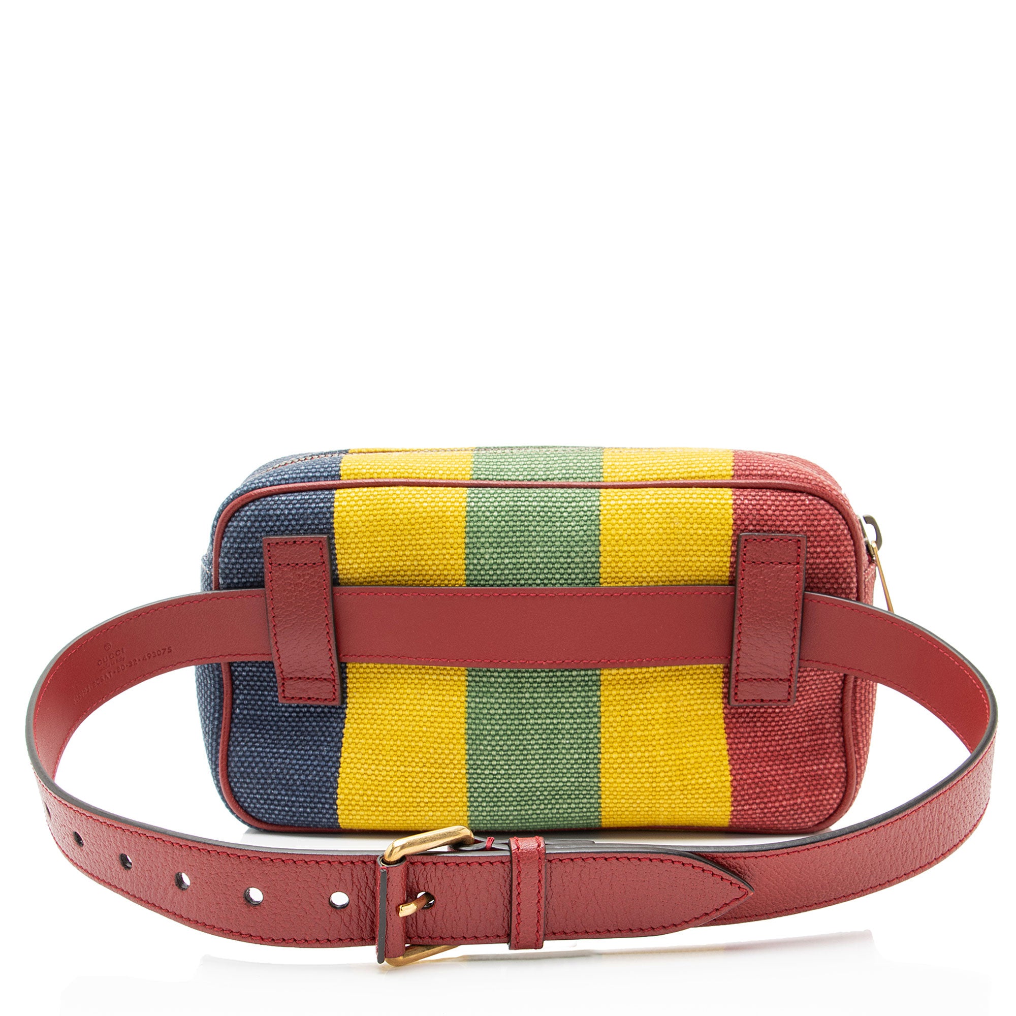 Gucci Baiadera Striped Canvas Belt Bag