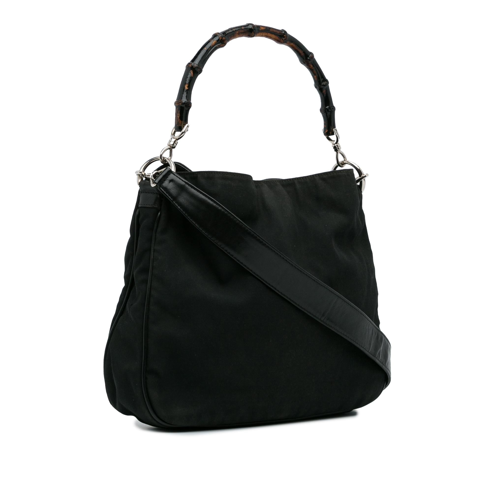 Gucci Bamboo Canvas Satchel (SHG-vwizBa)