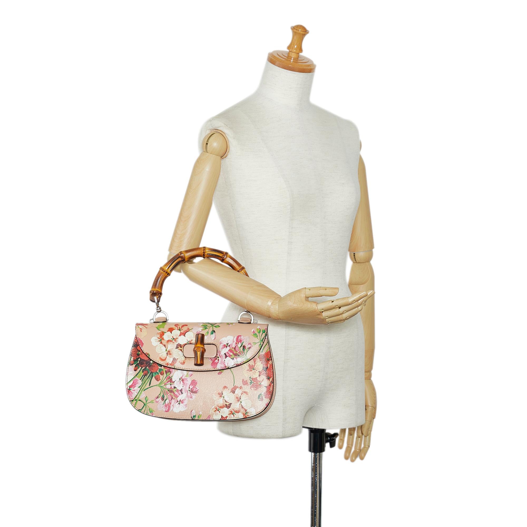 Gucci Bamboo Classic Blooms Top Handle Satchel (SHG-eLTiCC)