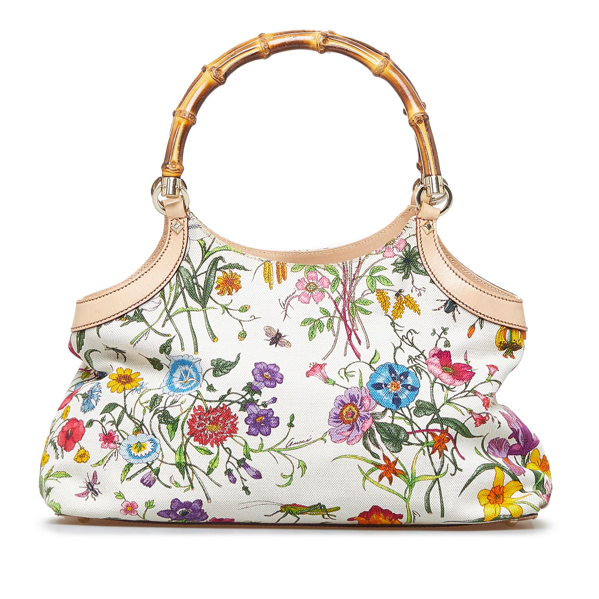 Gucci Bamboo Flora Handbag (SHG-cQcjVH)