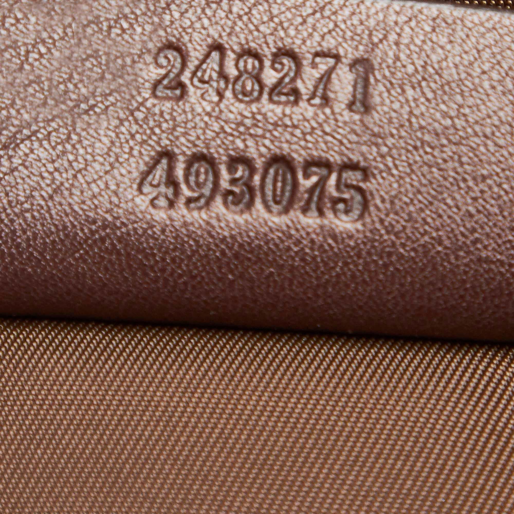 Gucci Bamboo Horsebit Canvas Handbag (SHG-31684)