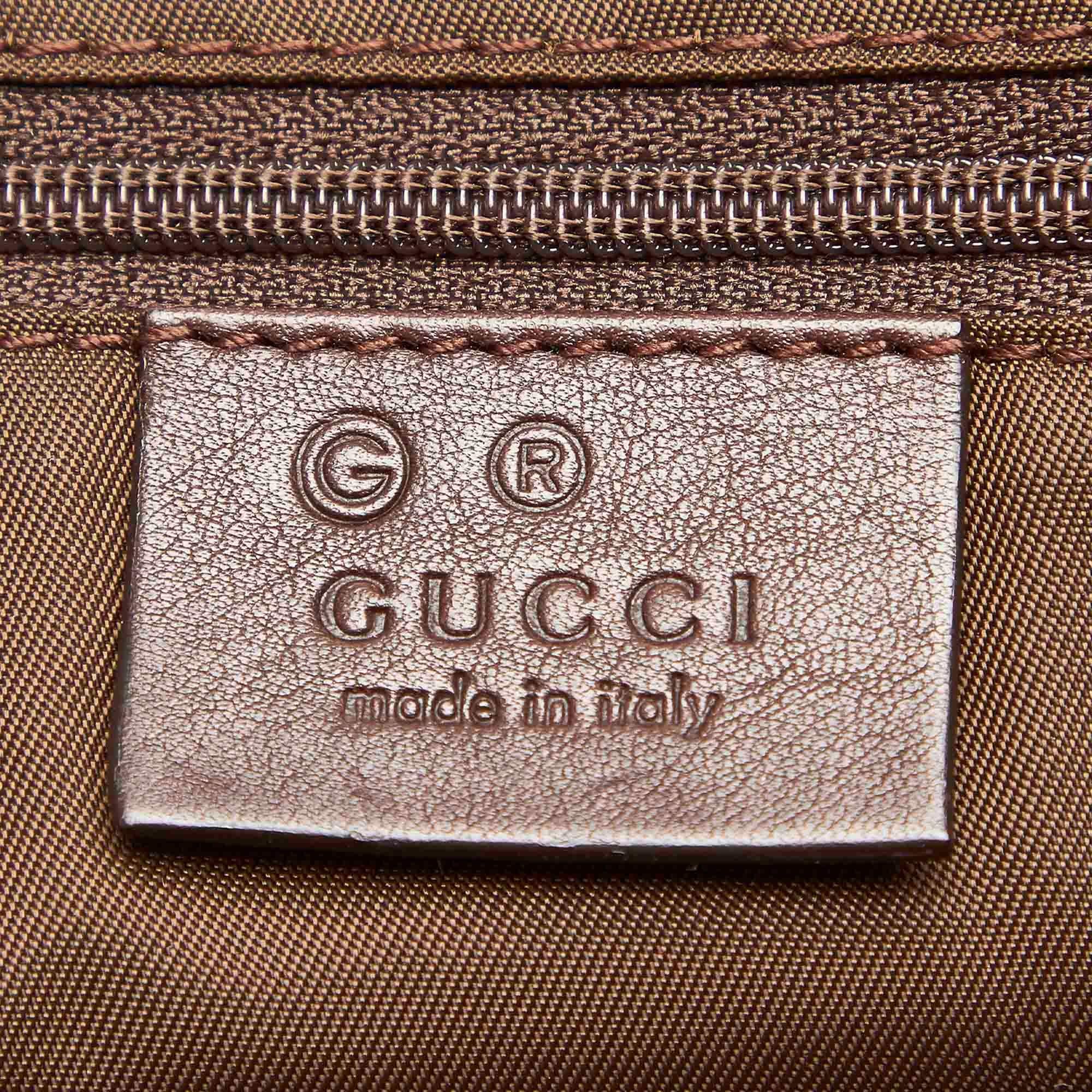 Gucci Bamboo Horsebit Canvas Handbag (SHG-31684)