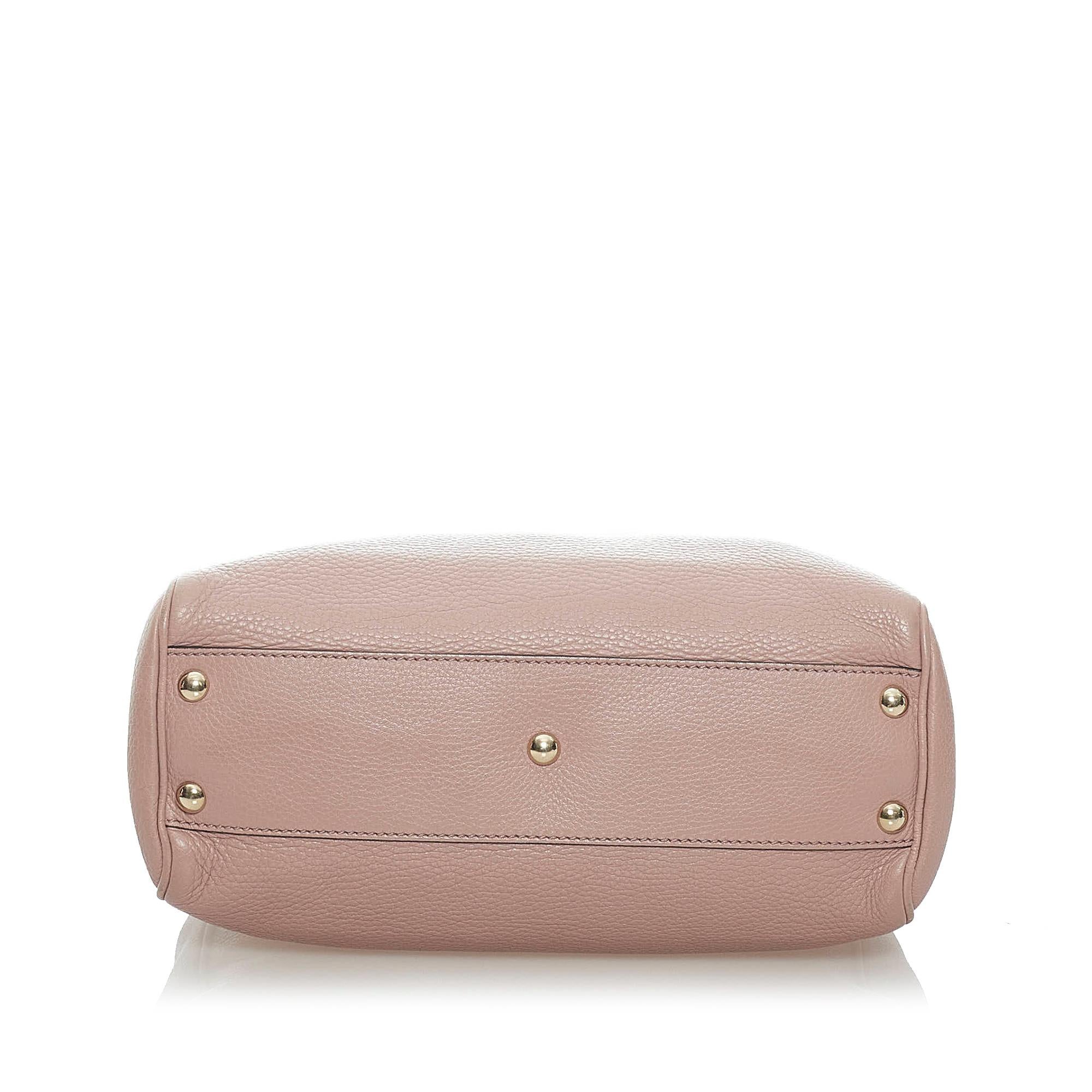 Gucci Bamboo Shopper Leather Satchel (SHG-34682)