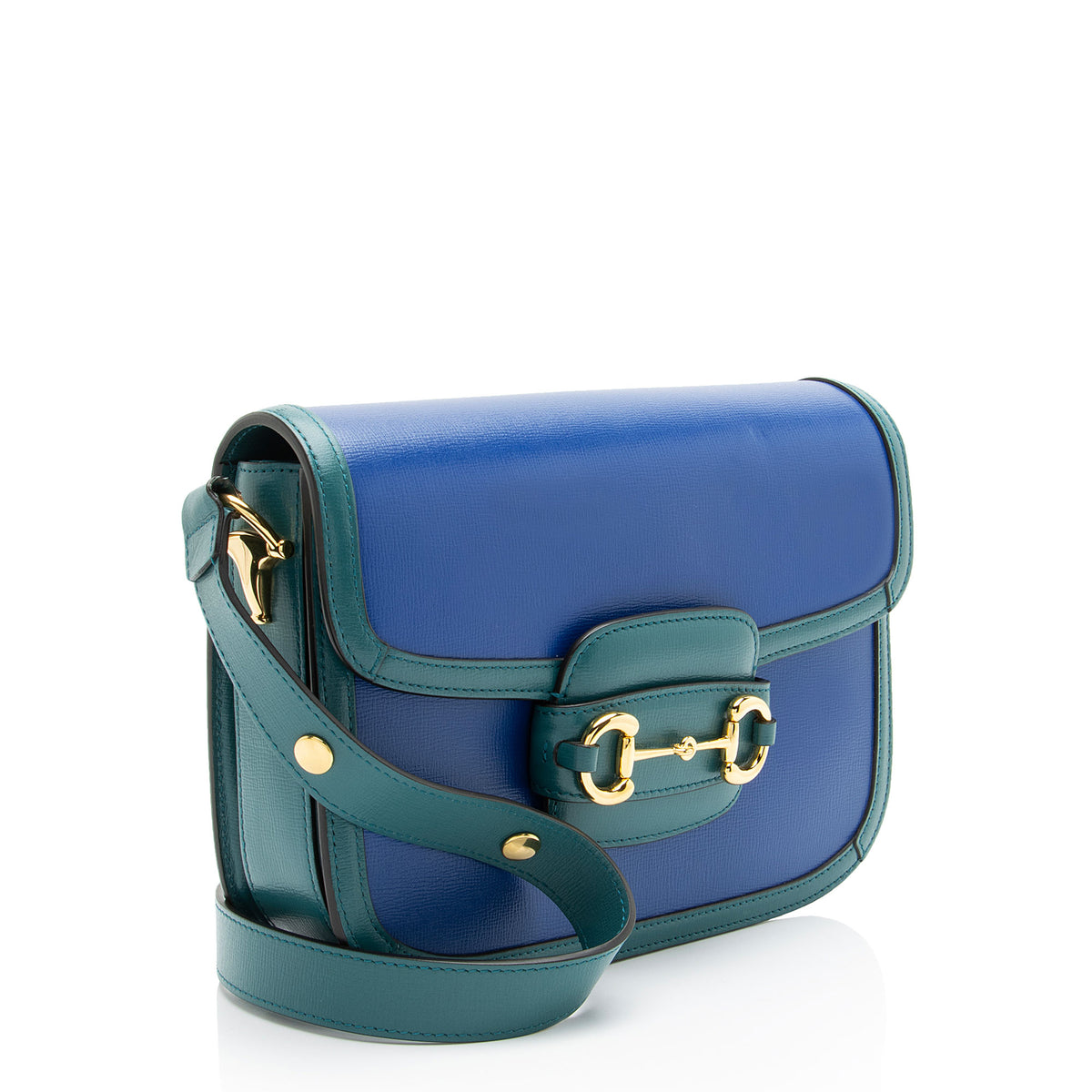 Gucci Bicolor Calfskin Horsebit 1955 Medium Shoulder Bag