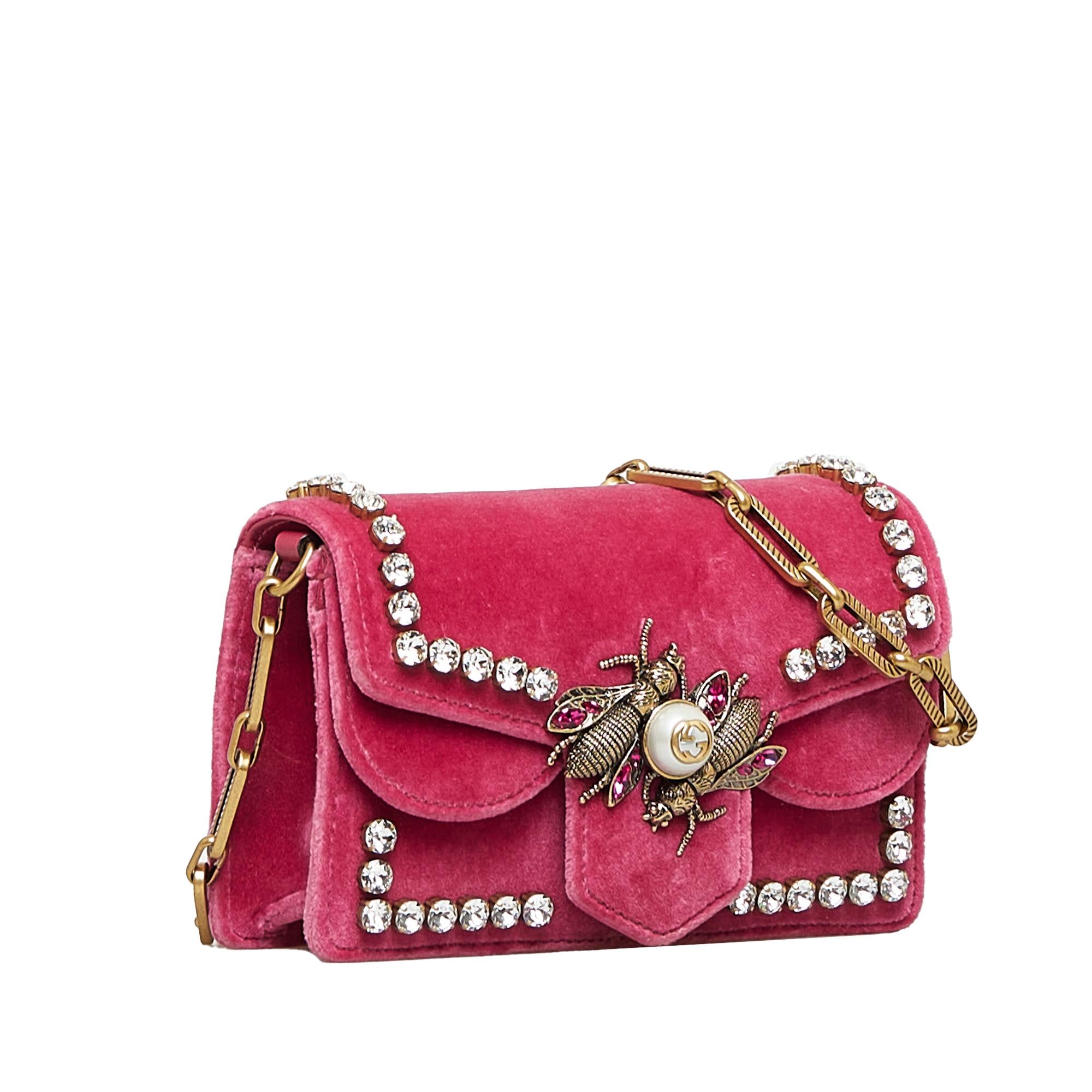 Gucci Broadway Velvet Crossbody Bag (SHG-rebUun)