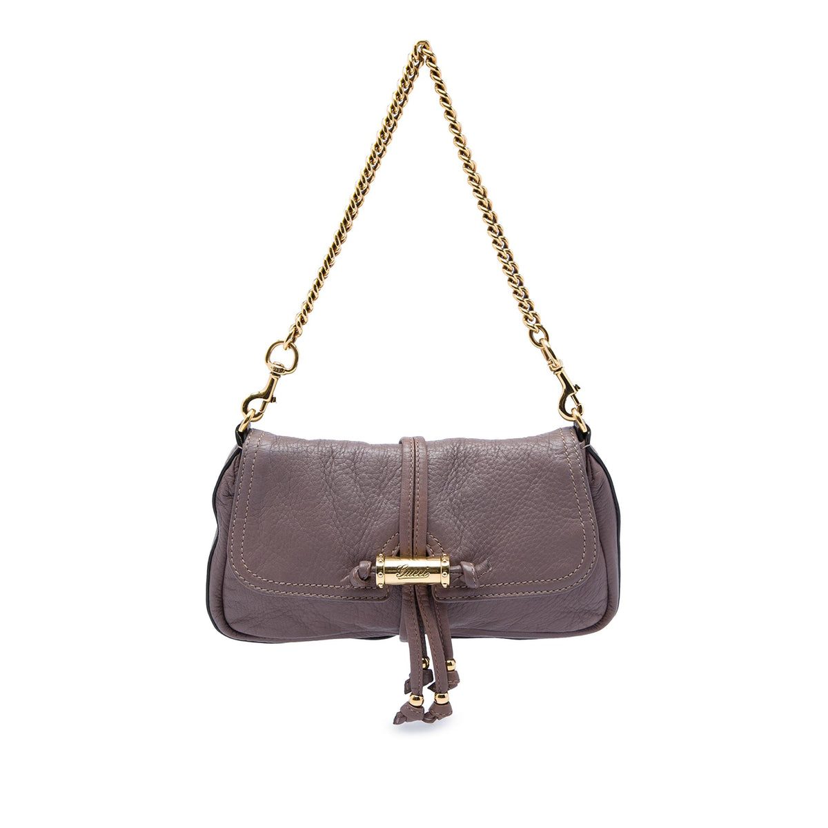 Gucci Calfskin Bamboo Croisette Shoulder Bag