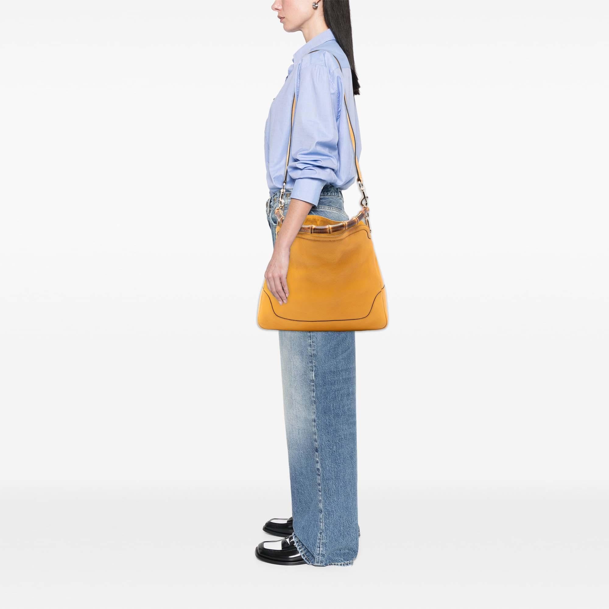 Gucci Calfskin Bamboo Diana Satchel