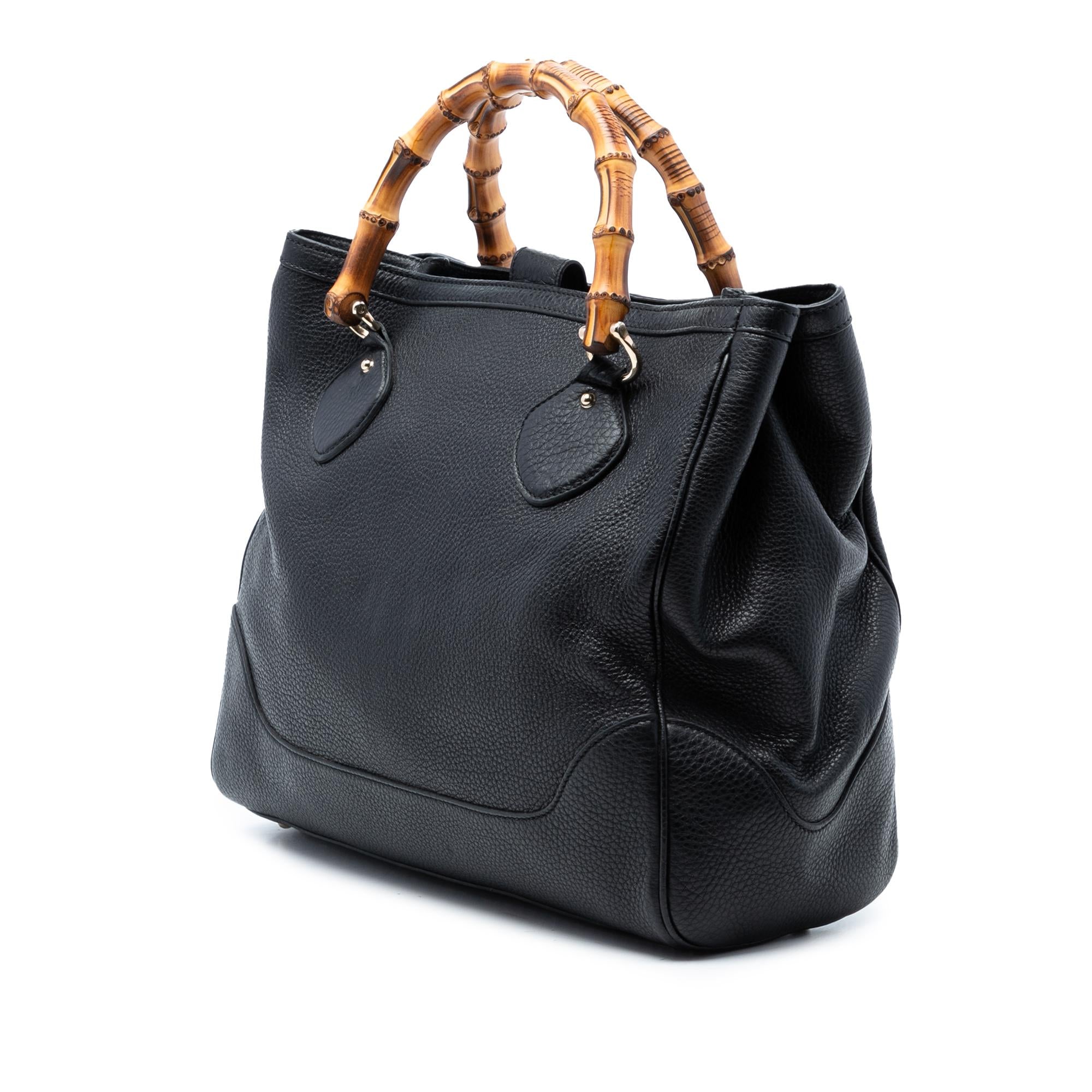 Gucci Calfskin Bamboo Diana Tote