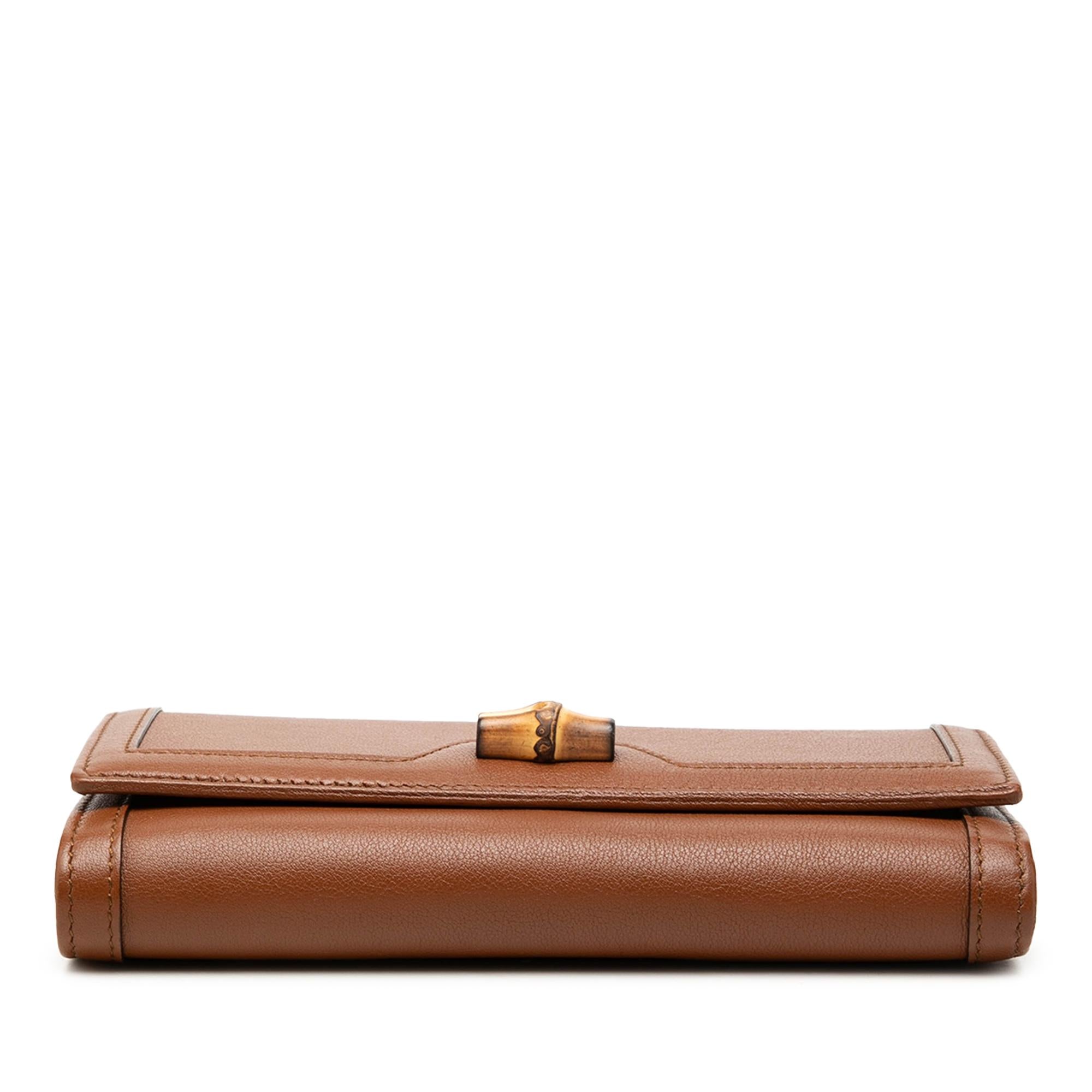 Gucci Calfskin Bamboo Diana Wallet on Chain