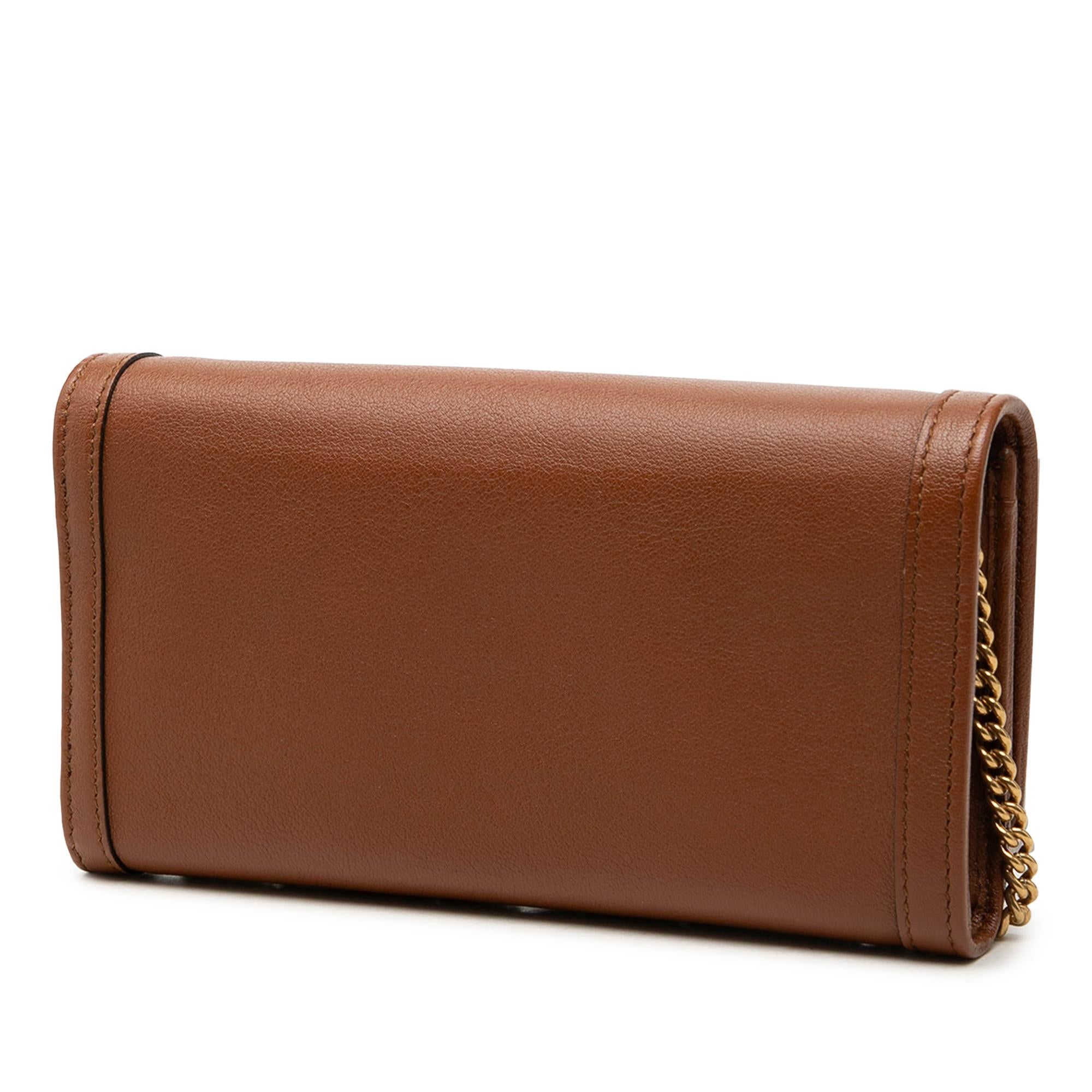 Gucci Calfskin Bamboo Diana Wallet on Chain