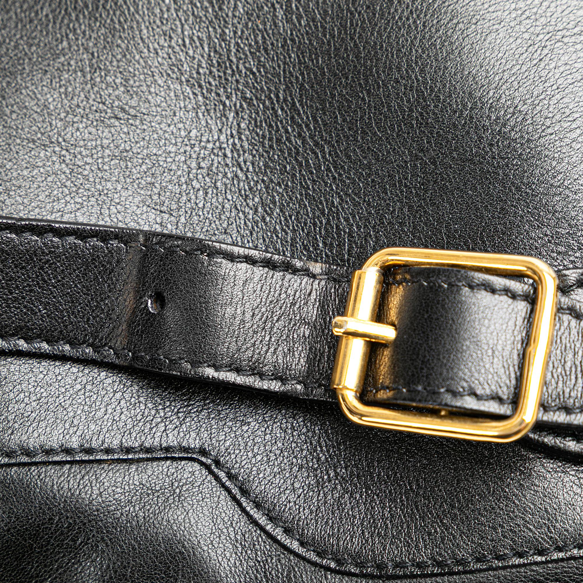 Gucci Calfskin Bamboo Drawstring Backpack