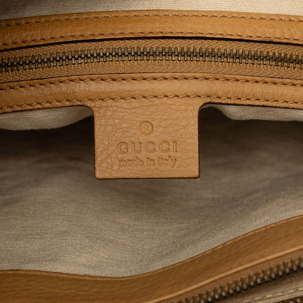 Gucci Calfskin Bamboo Handbag