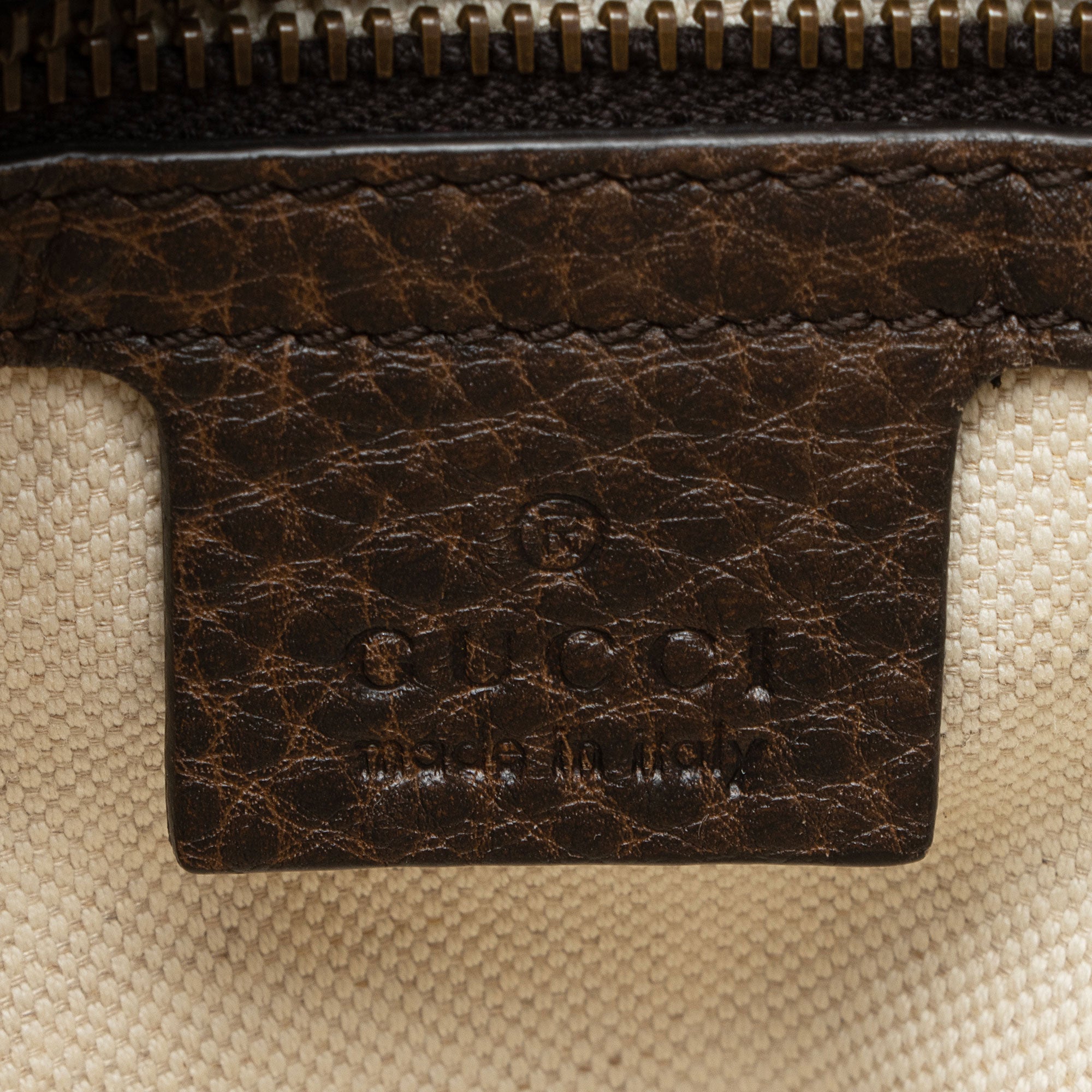 Gucci Calfskin Bamboo Laidback Crafty Dome Satchel