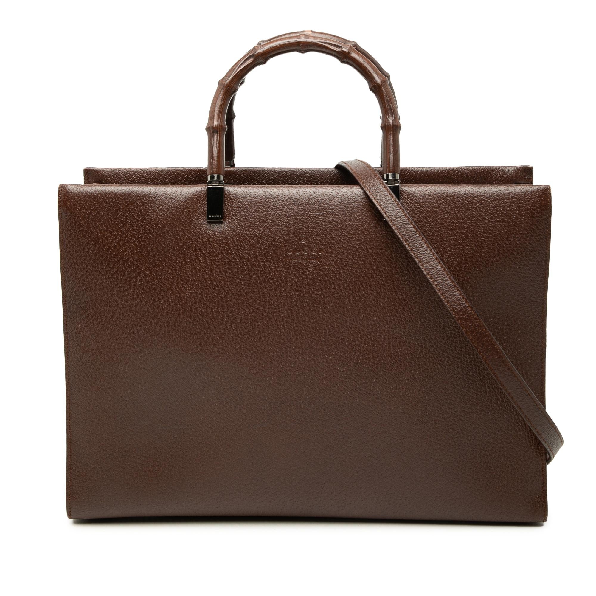 Gucci Calfskin Bamboo Satchel