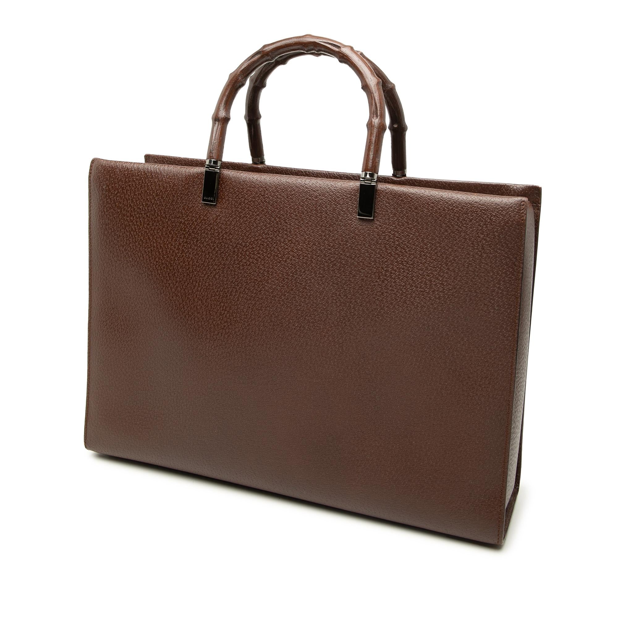 Gucci Calfskin Bamboo Satchel