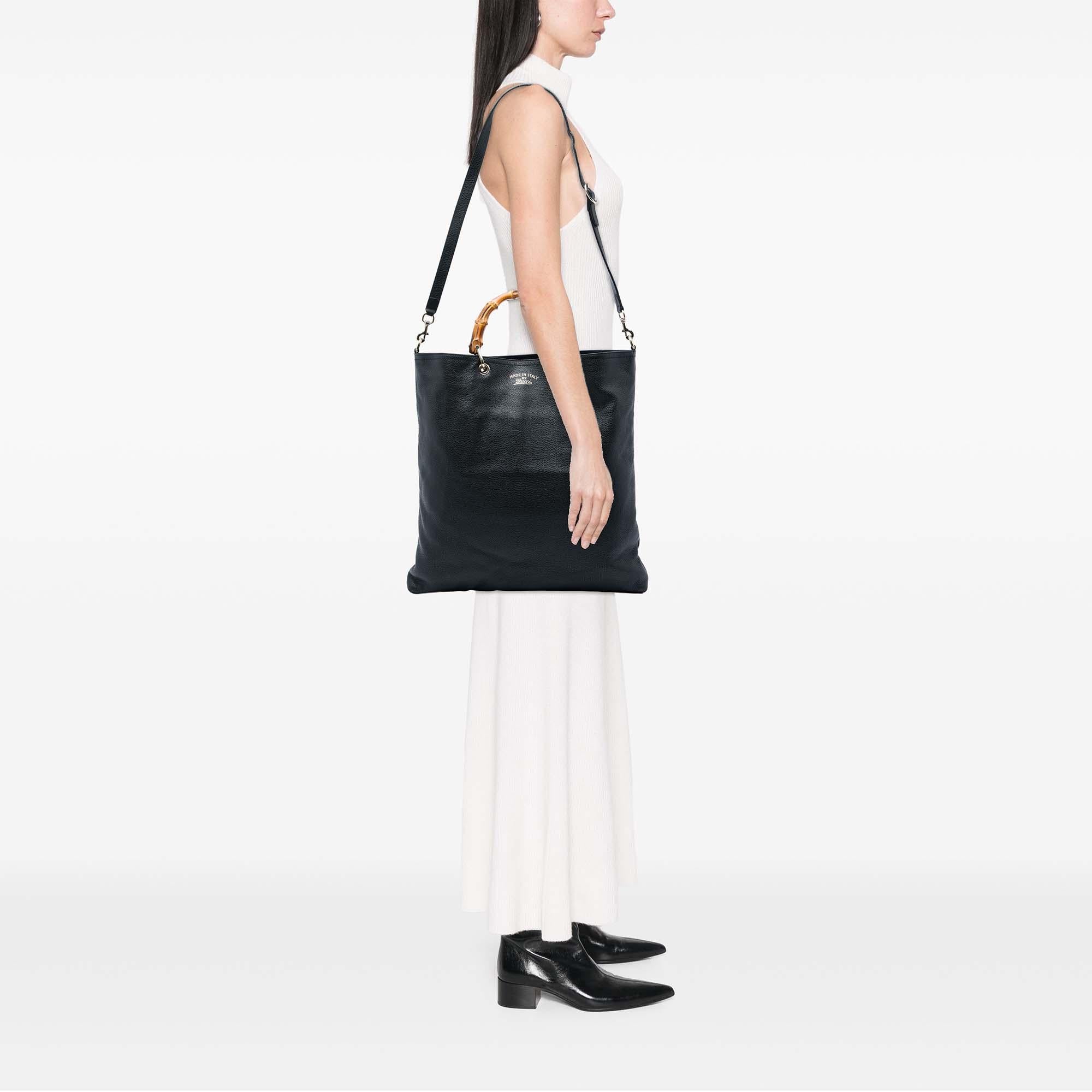 Gucci Calfskin Bamboo Shopper Satchel