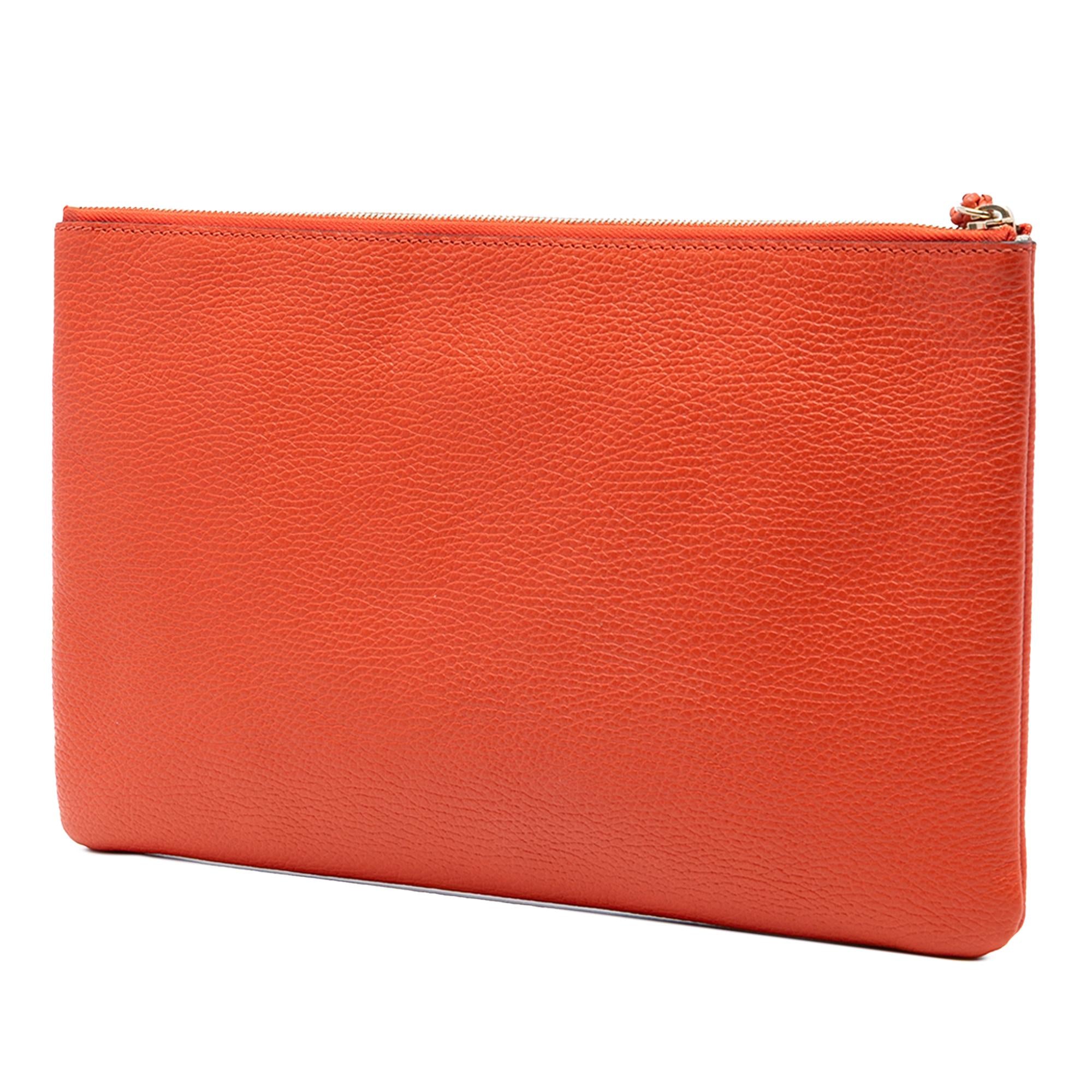 Gucci Calfskin Bamboo Tassel Clutch