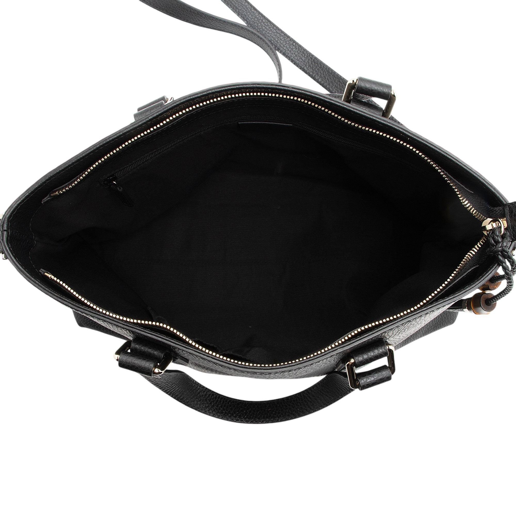 Gucci Calfskin Bamboo Tassel Tote (SHF-gWsjHp)