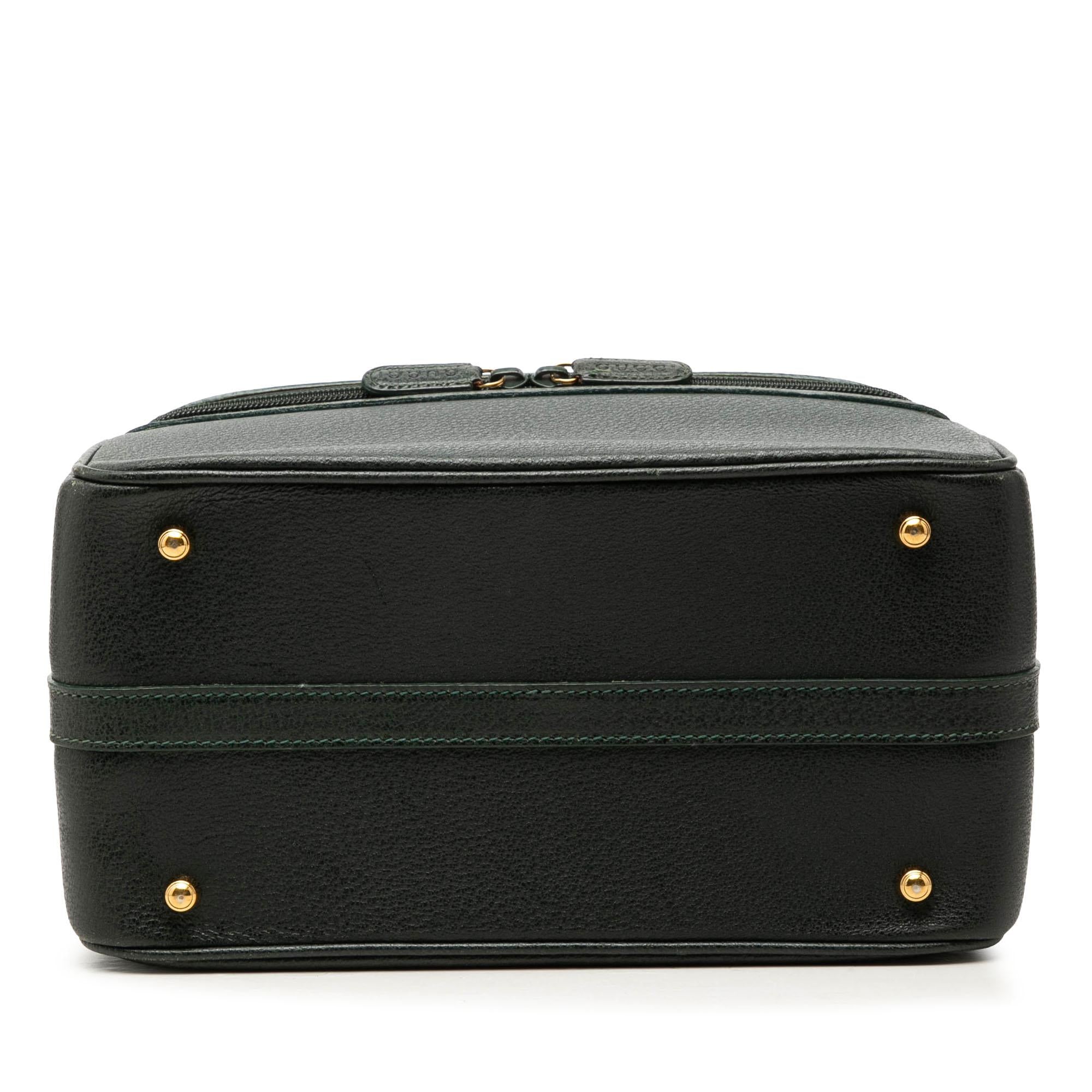 Gucci Calfskin Bamboo Vanity Bag