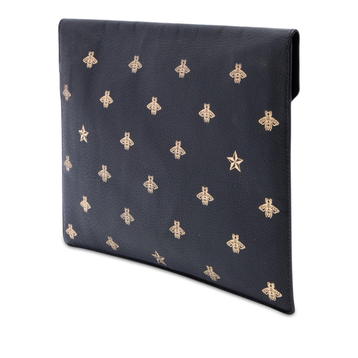 Gucci Calfskin Bee Star Portfolio Clutch