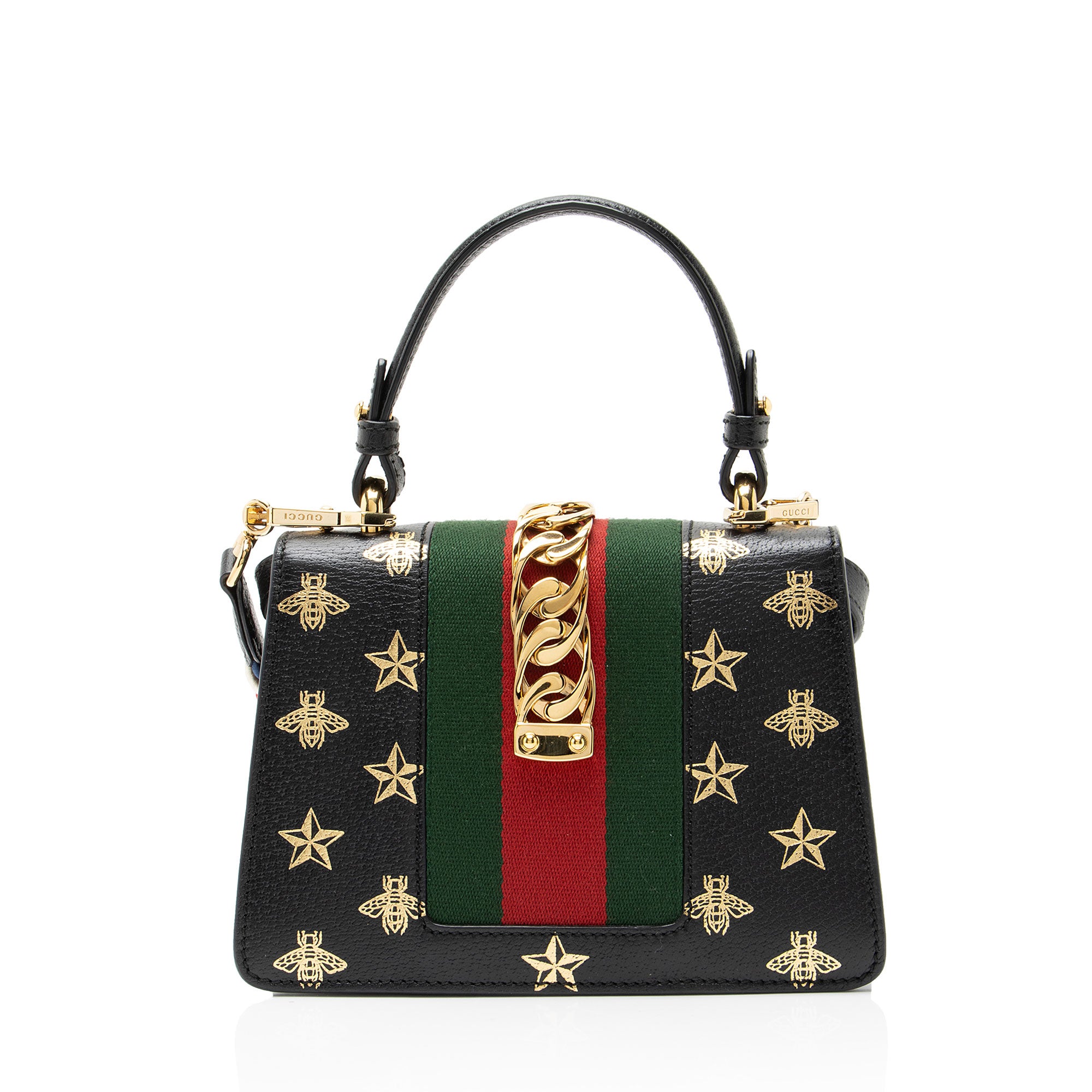 Gucci Calfskin Bee & Star Sylvie Mini Top Handle