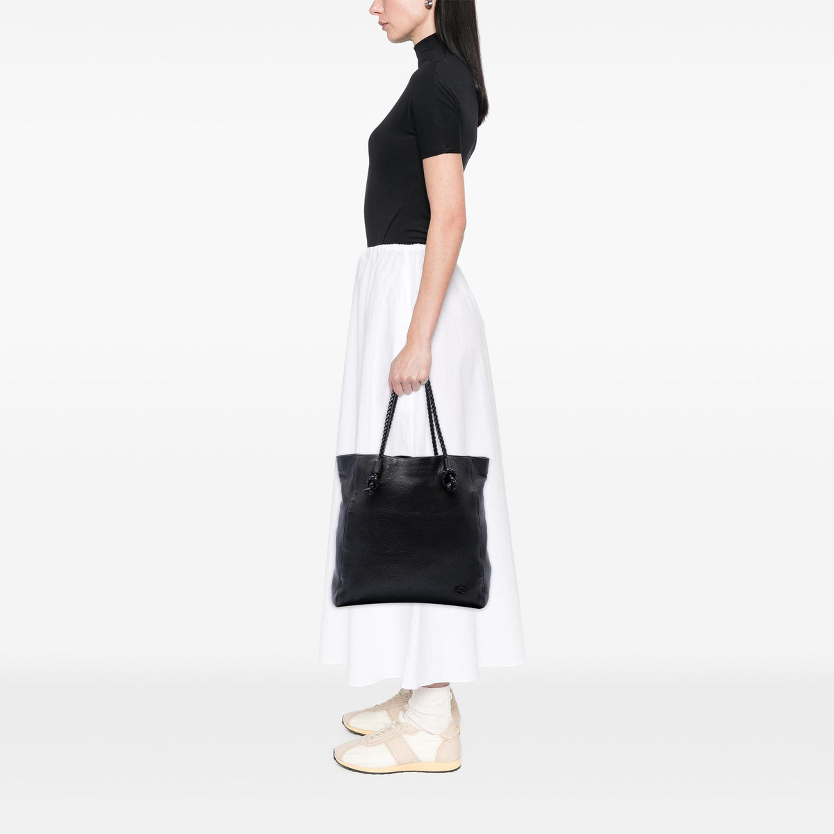 Gucci Calfskin Braided Handle Tote