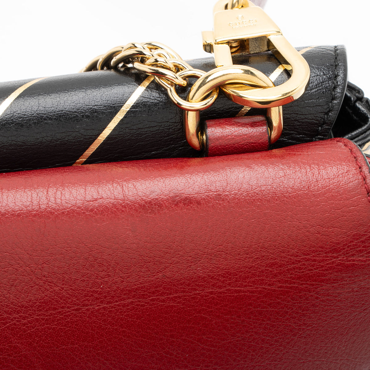 Gucci Calfskin Diagonal GG Thiara Double Shoulder Bag
