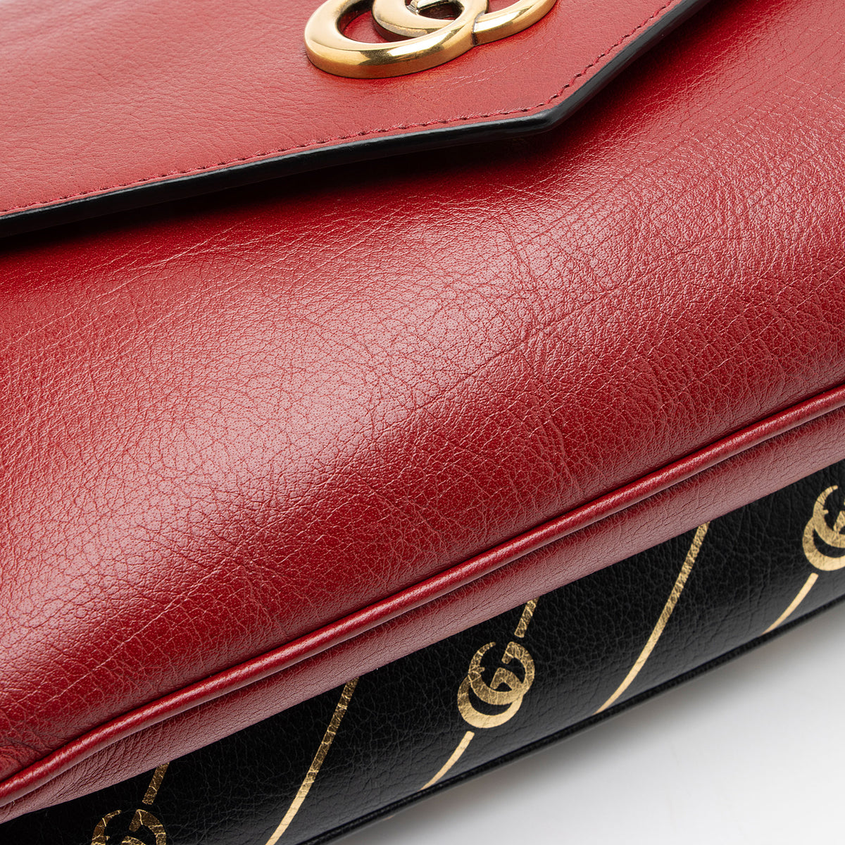 Gucci Calfskin Diagonal GG Thiara Double Shoulder Bag