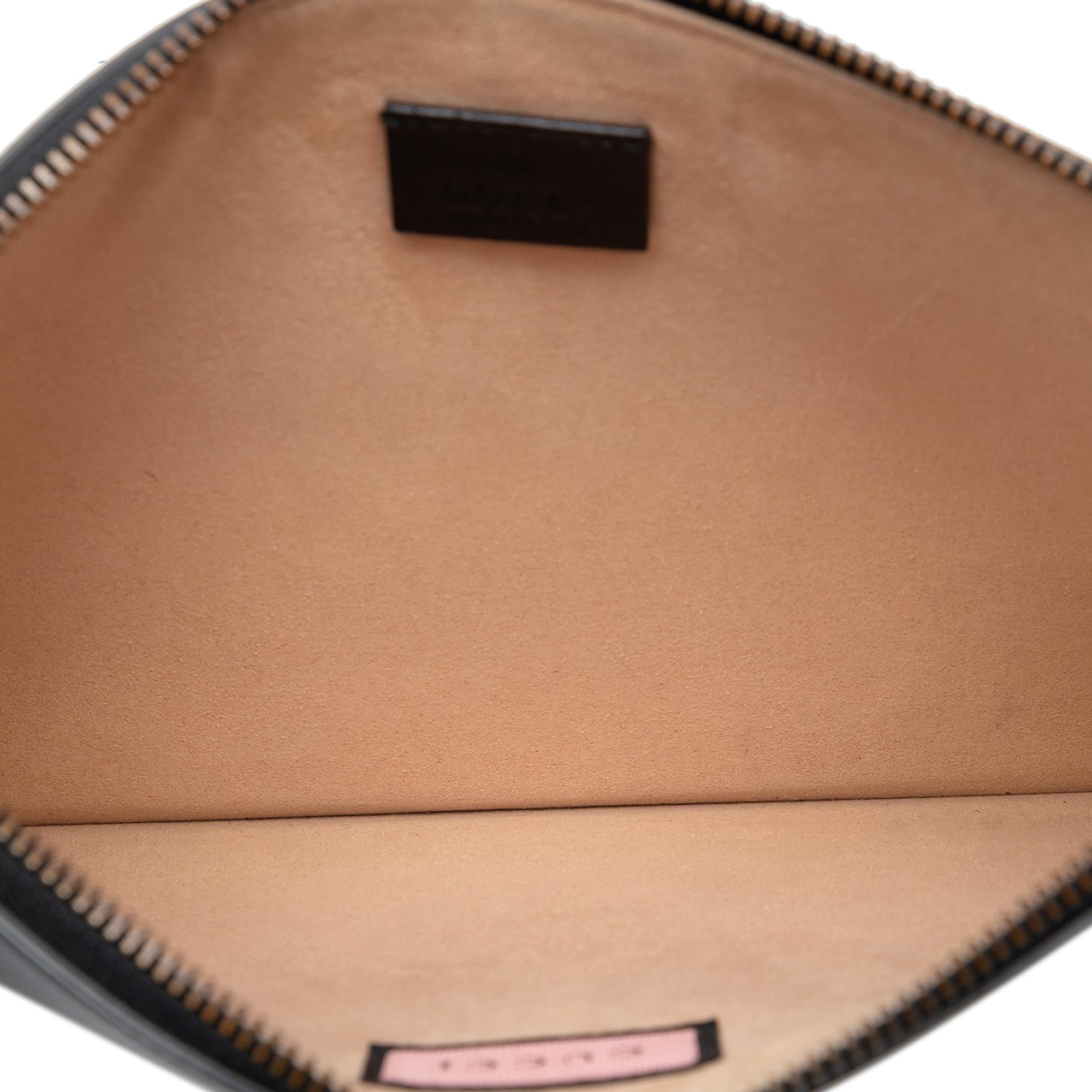 Gucci Calfskin Ghost Zip Clutch