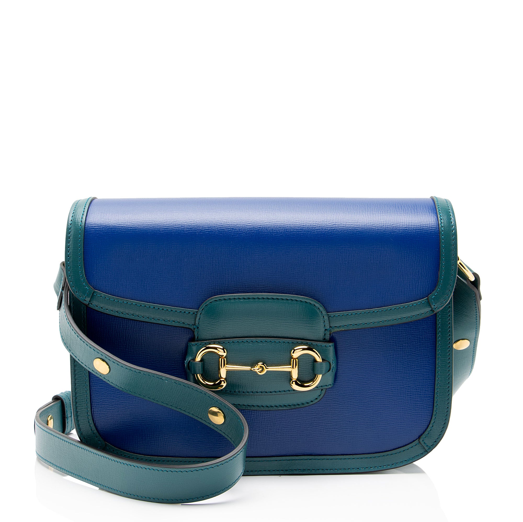 Gucci Calfskin Horsebit 1955 Bicolor Medium Shoulder Bag