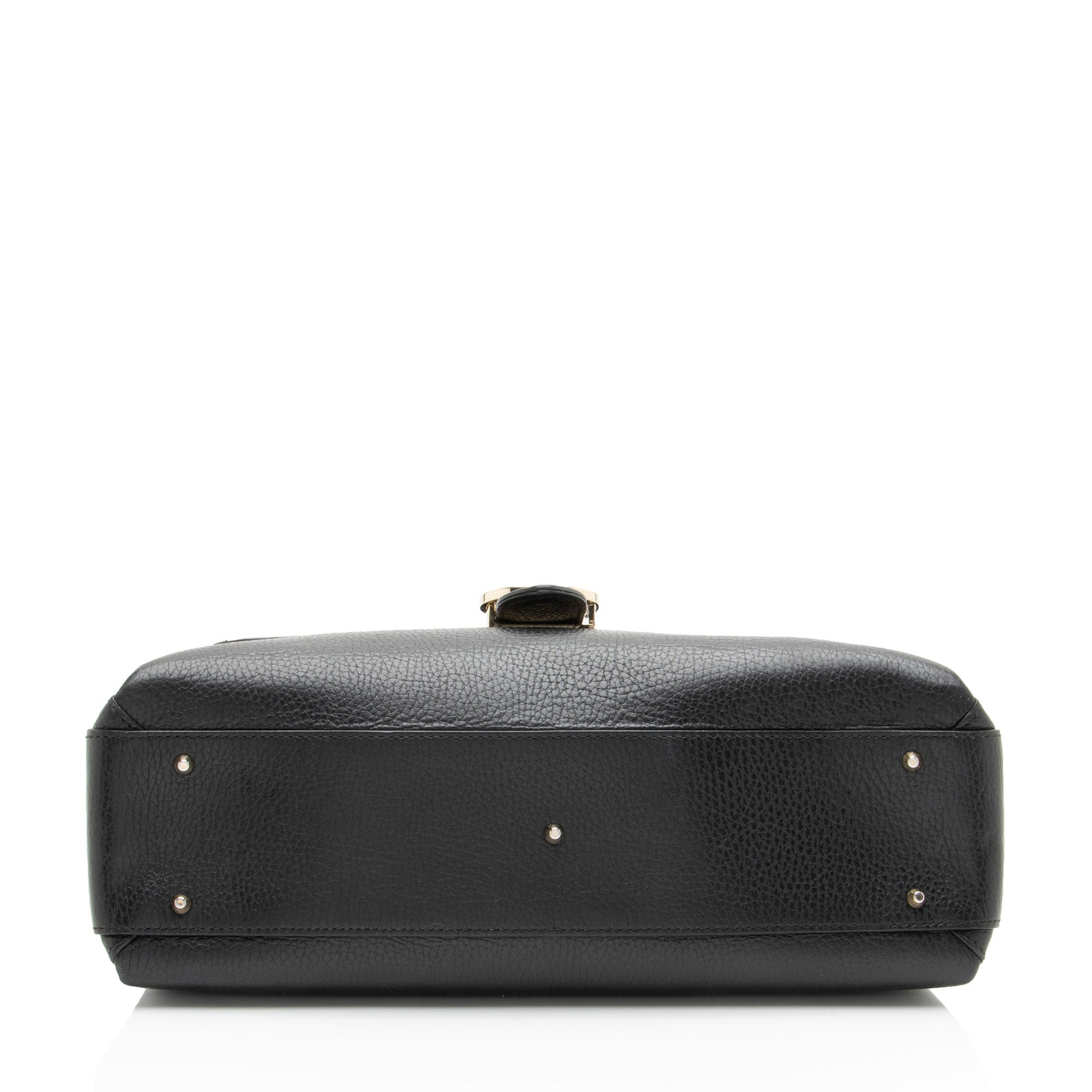Gucci Calfskin Interlocking G Top Handle Medium Shoulder Bag