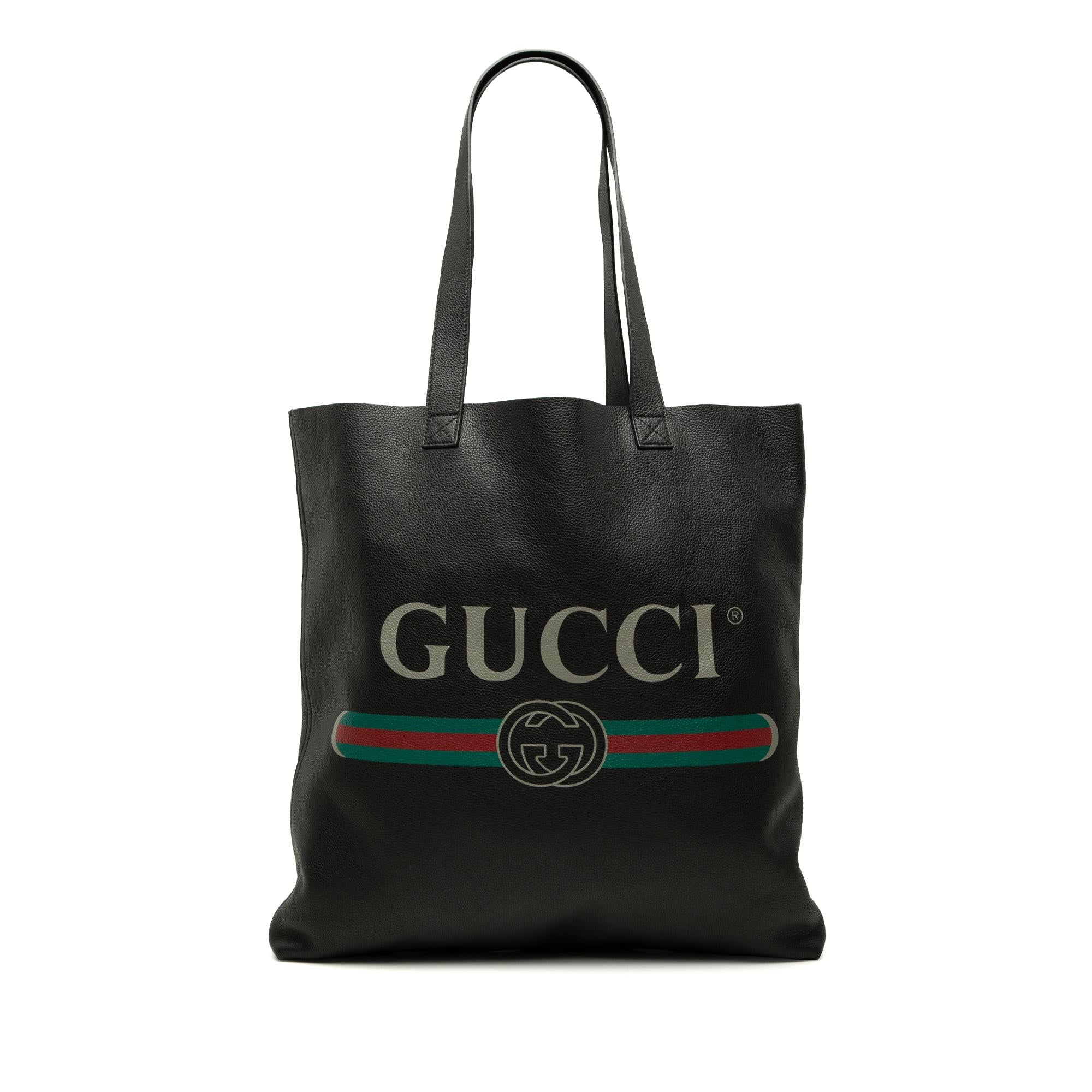 Gucci Calfskin Logo Tote